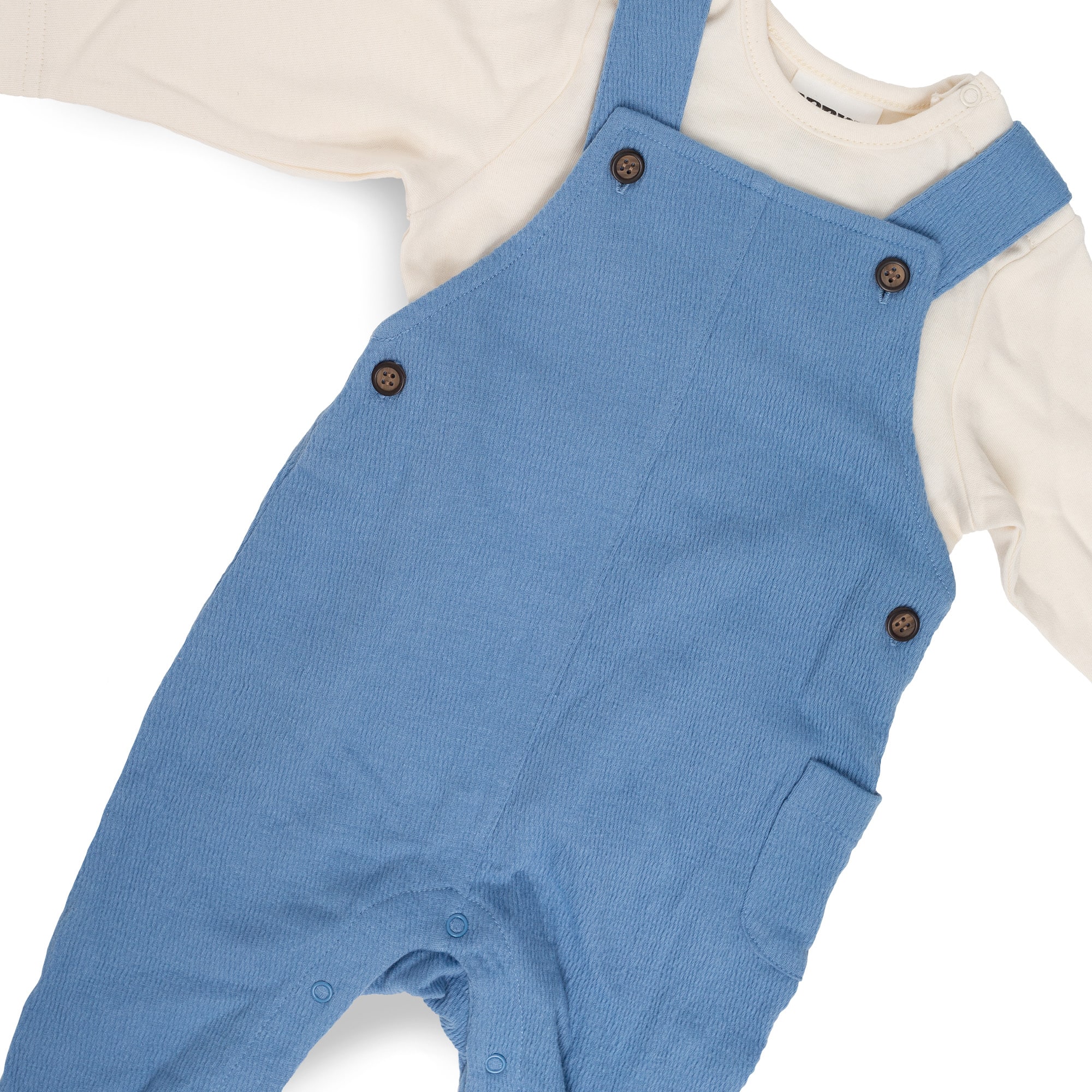 Latzhosen, JACKY, Blau – Besonderheit: Set aus T-Shirt und Latzhose