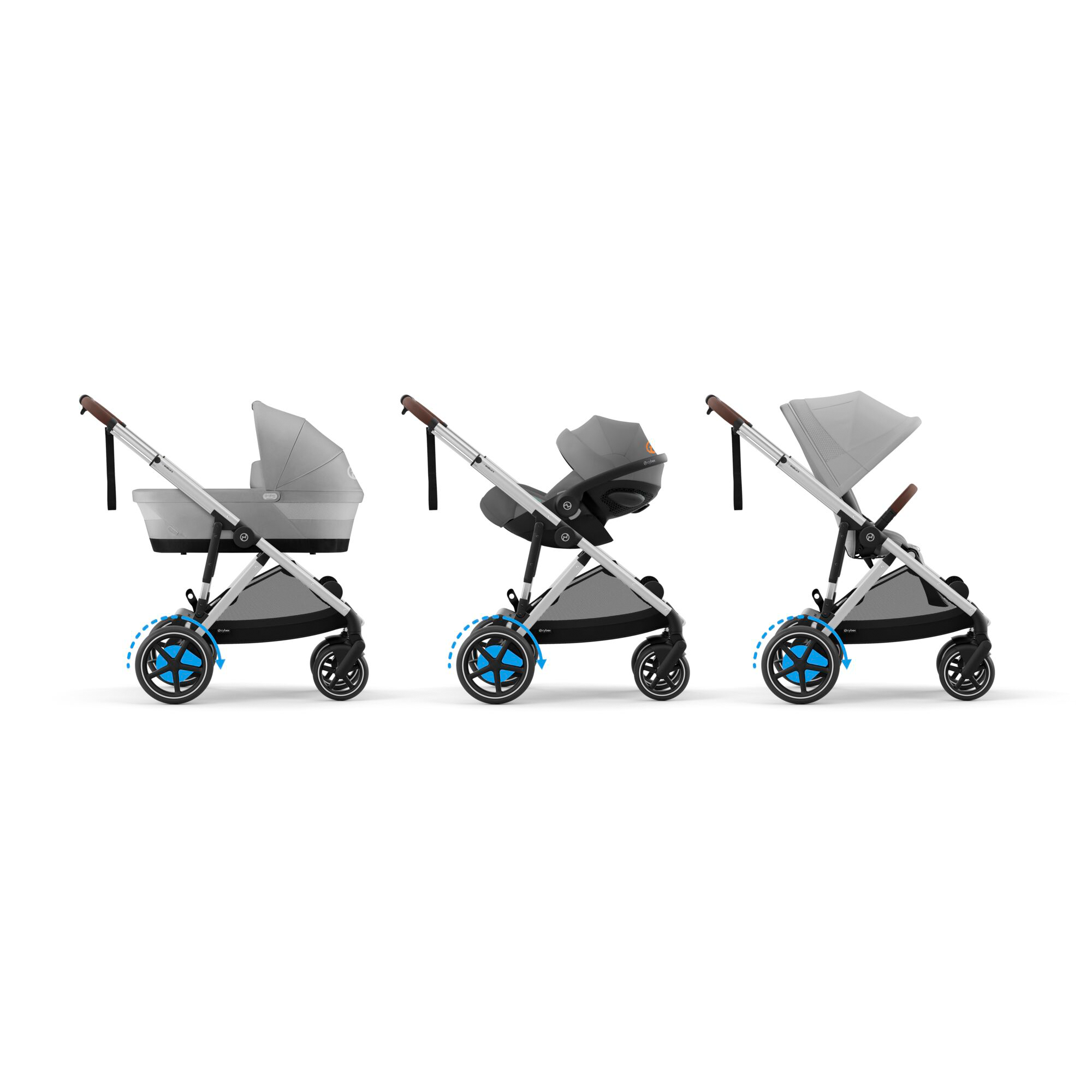 Kombi-Kinderwagen, cybex, Grau – Produktansicht