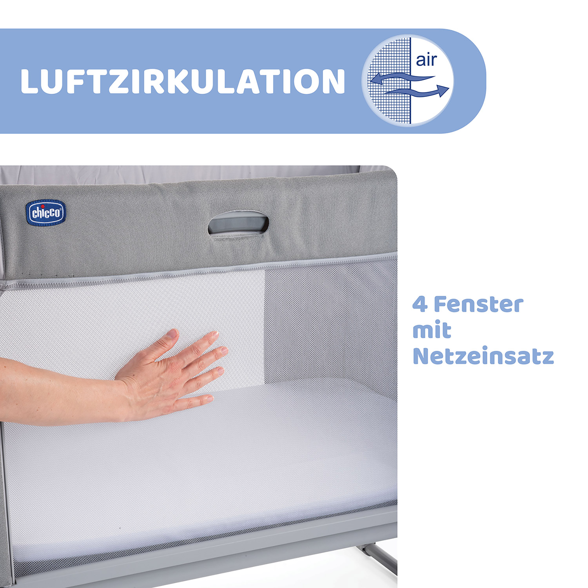 Beistellbetten, chicco, Grau – Produktansicht