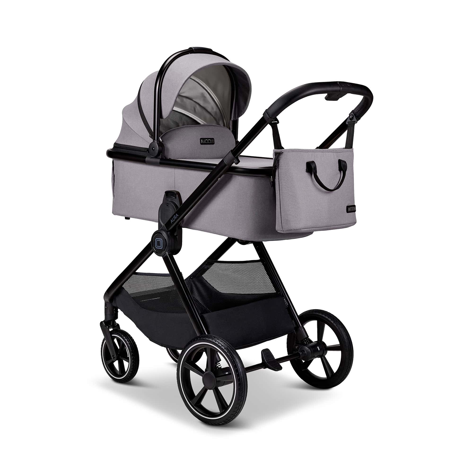 Kombi-Kinderwagen, MOON, Grau – Produktansicht