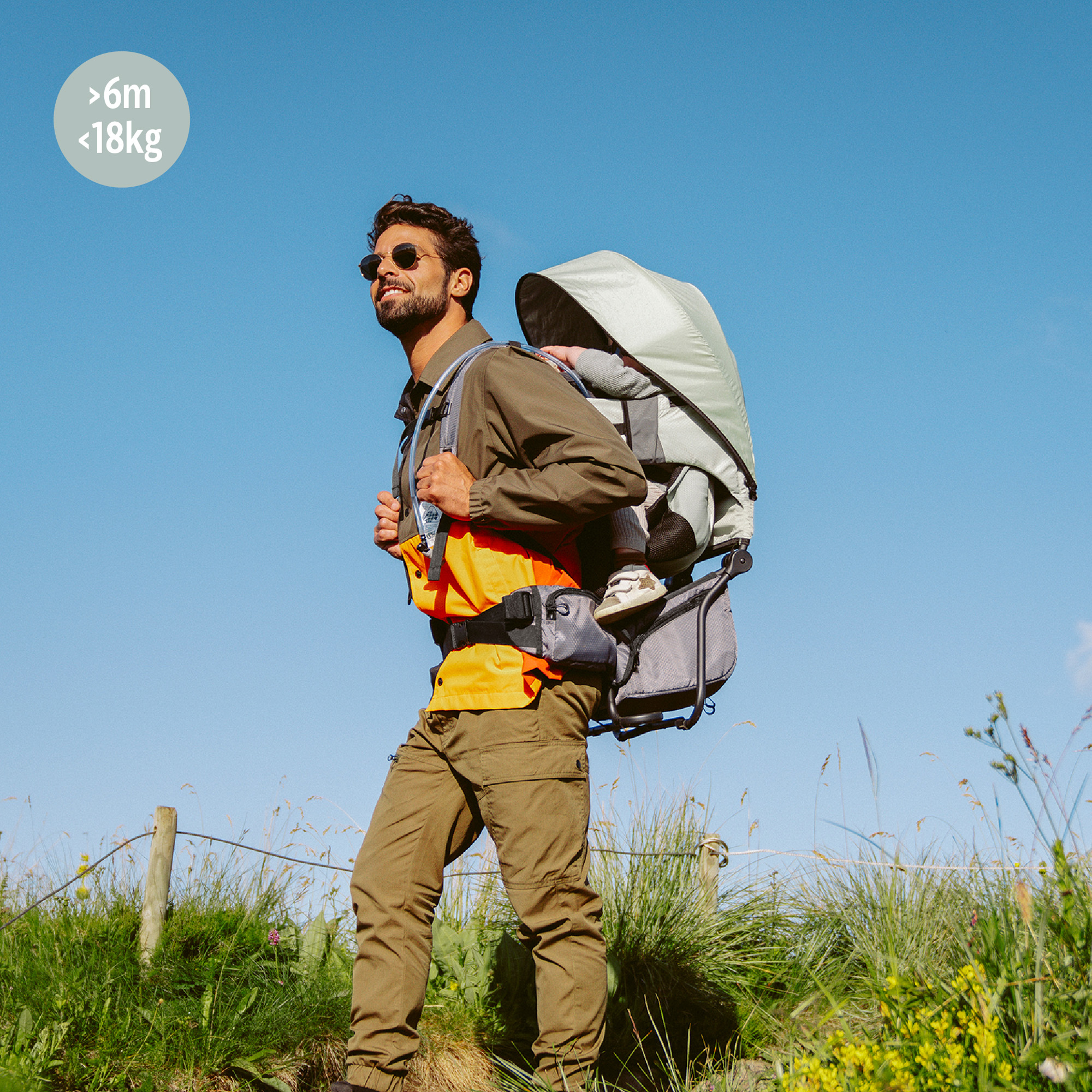 Rückentragen, babymoov, Grün – Produktansicht