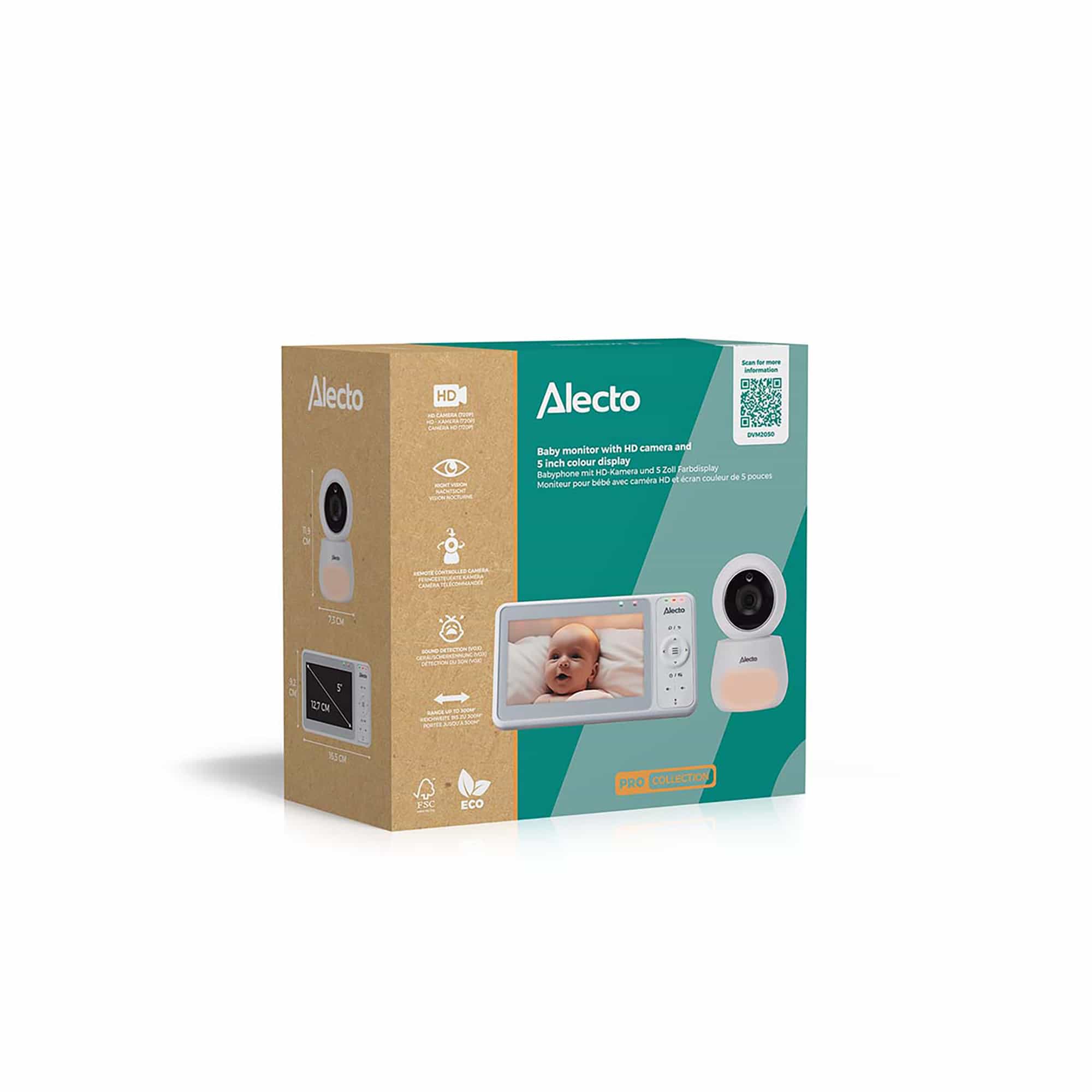 Video Babyphone, Alecto baby, Weiß – Produktansicht