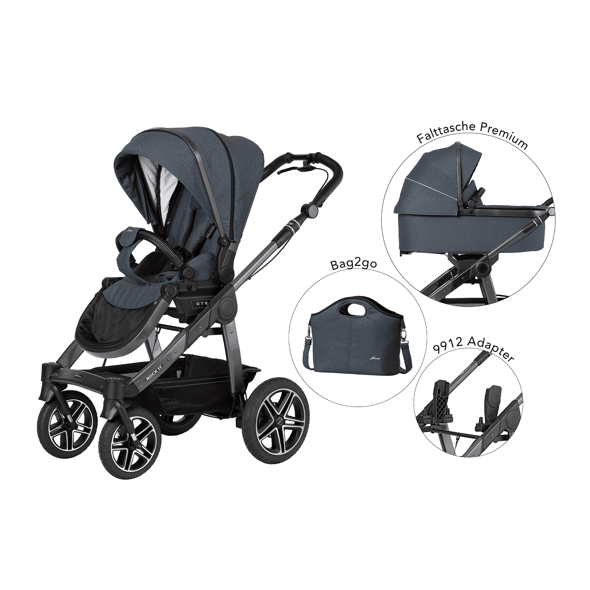Kombi-Kinderwagen, Hartan – Produktansicht