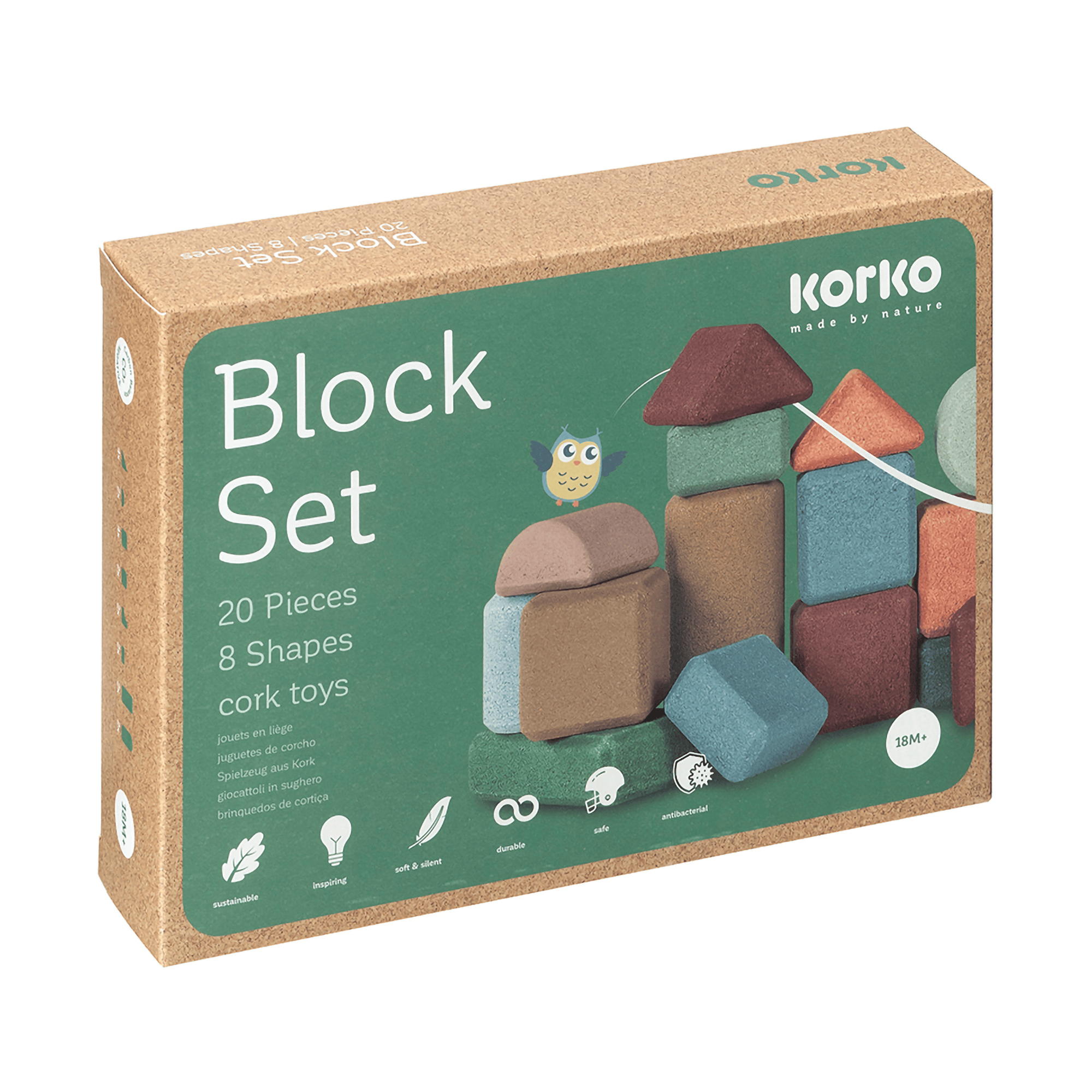 Bausteine, korko, Mehrfarbig – Produktansicht