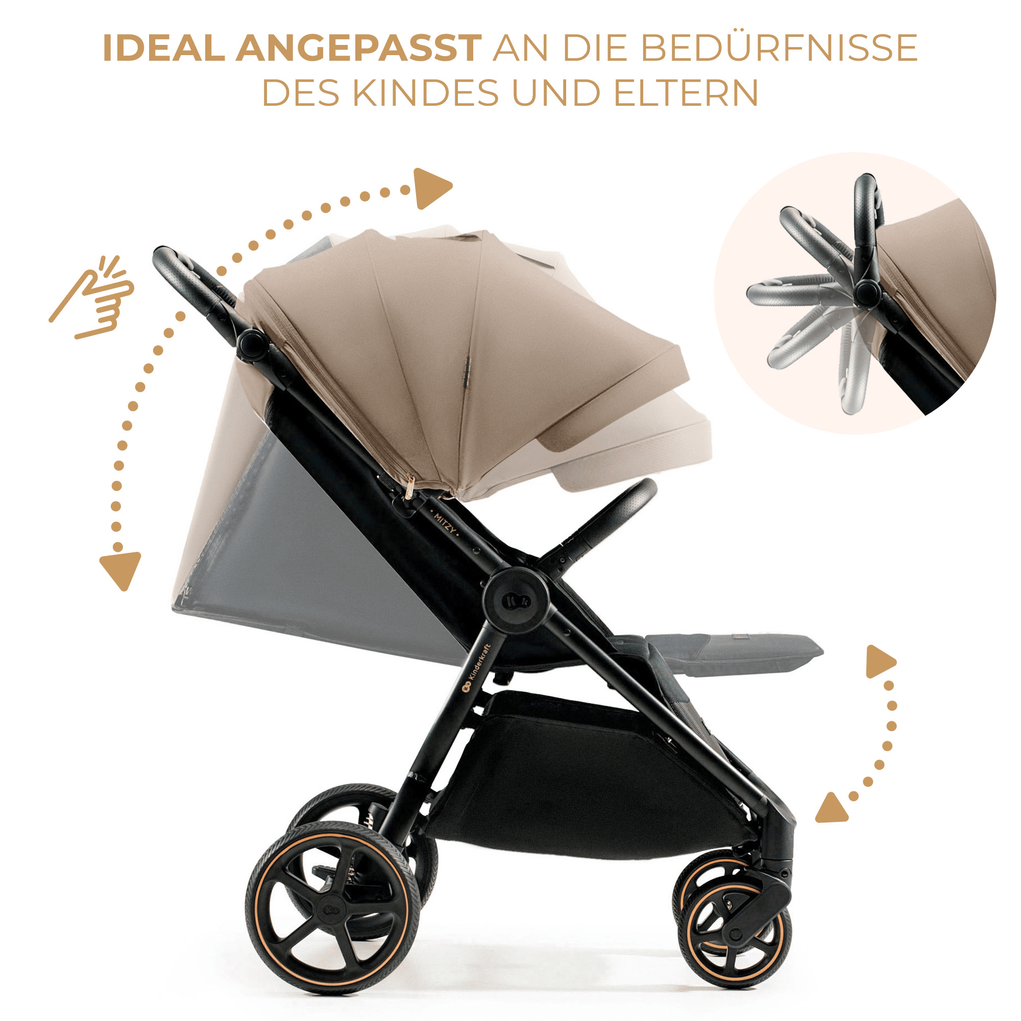 Buggys beige, Kinderkraft, Beige – Produktansicht