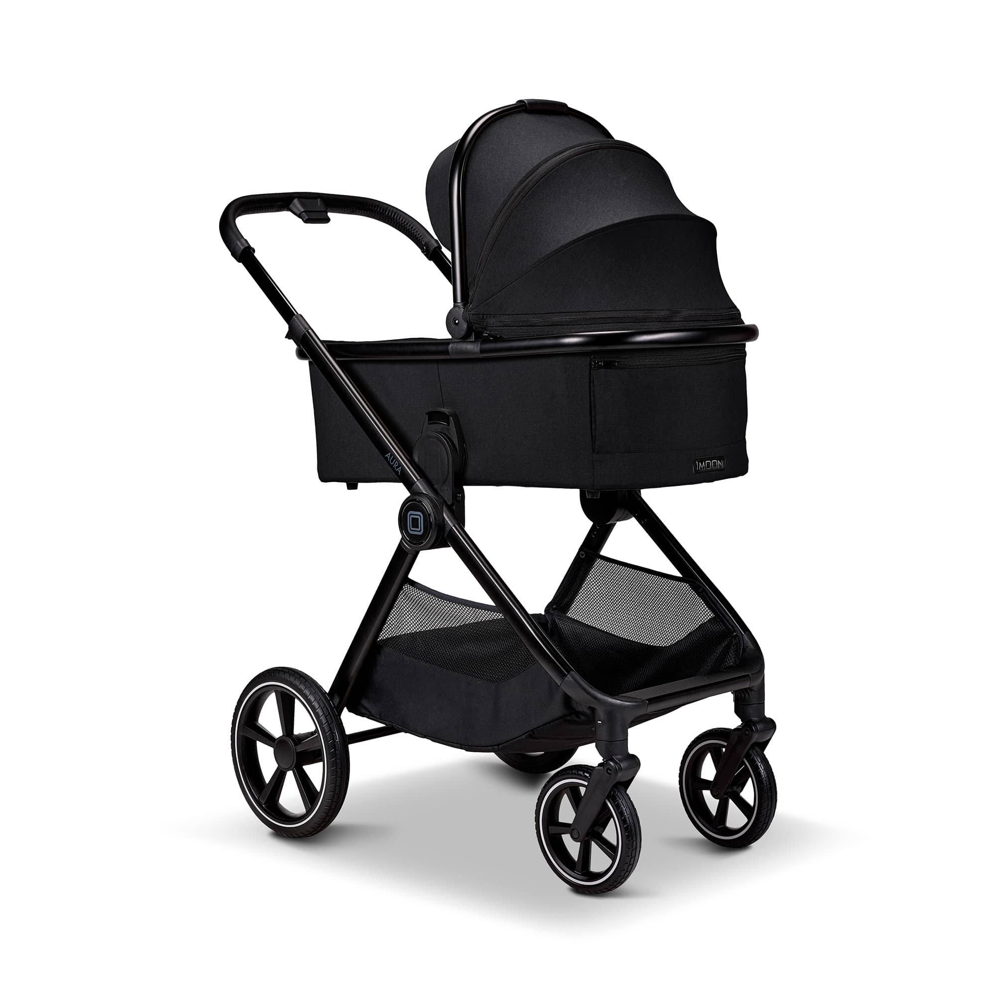 Kombi-Kinderwagen, MOON, Schwarz – Produktansicht