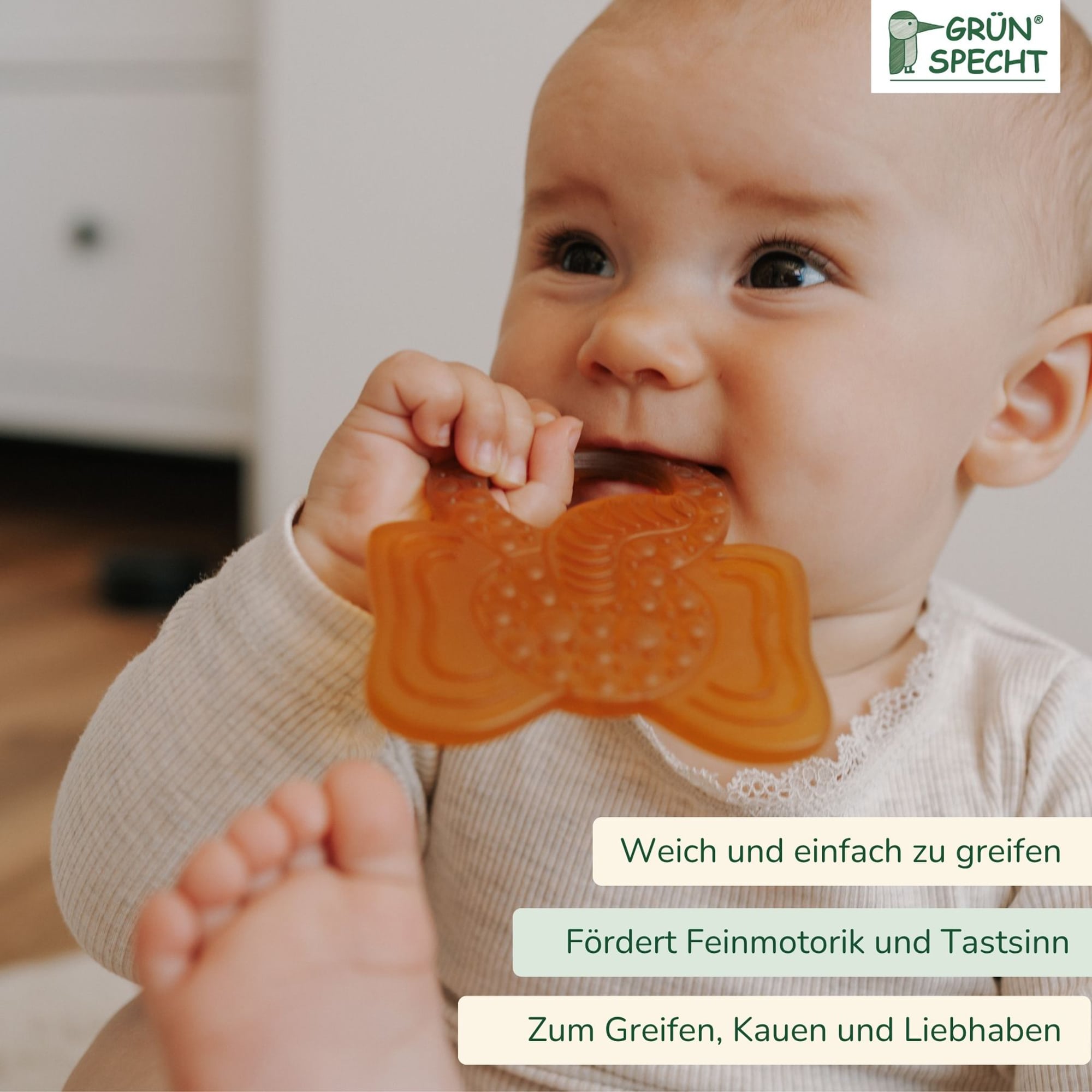 Beißringe, GRÜNSPECHT, Braun – Produktansicht