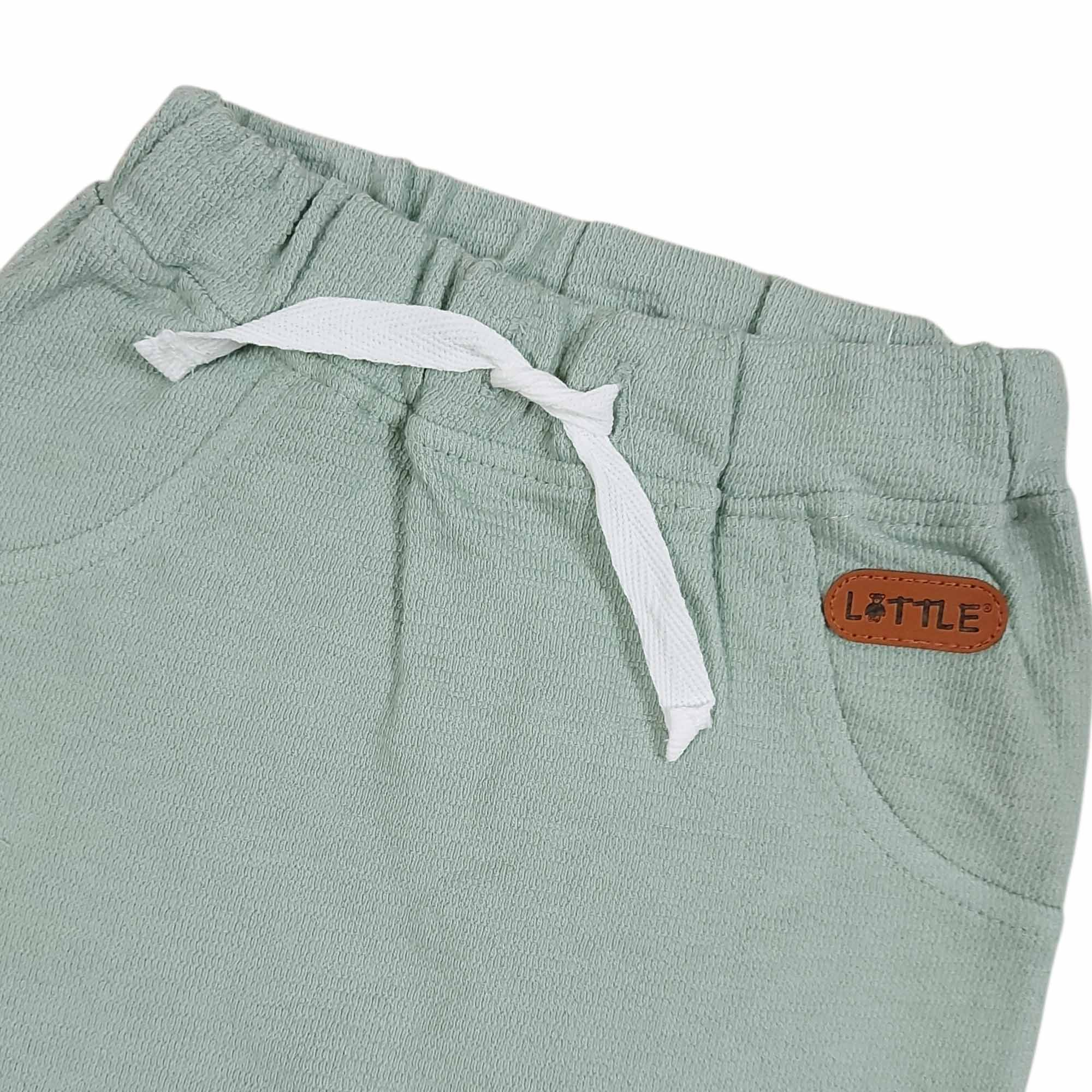 Jogginghosen, LITTLE, Grün – Besonderheit: aus 100% Baumwolle