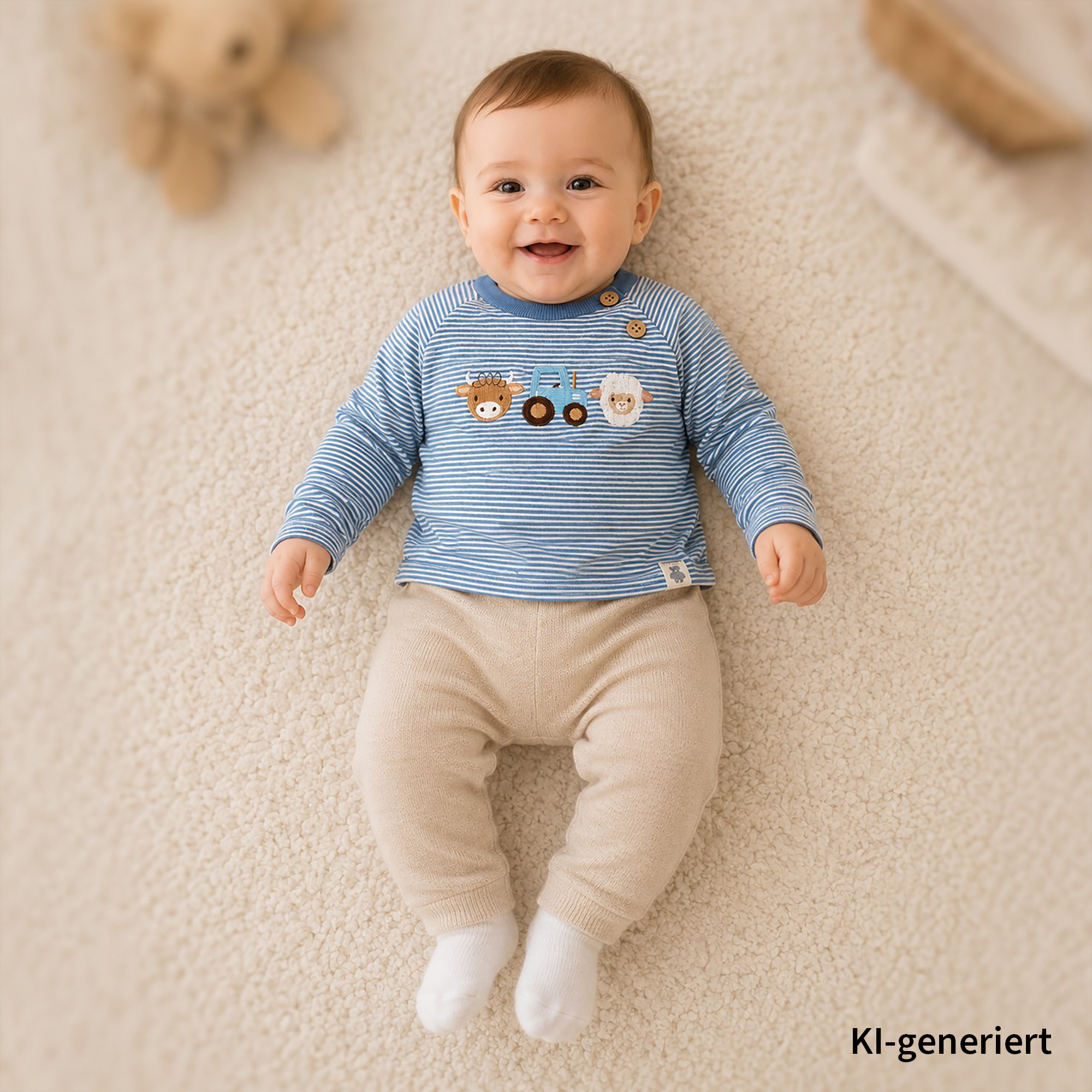 Langarmshirts, LITTLE, Blau – Produktansicht