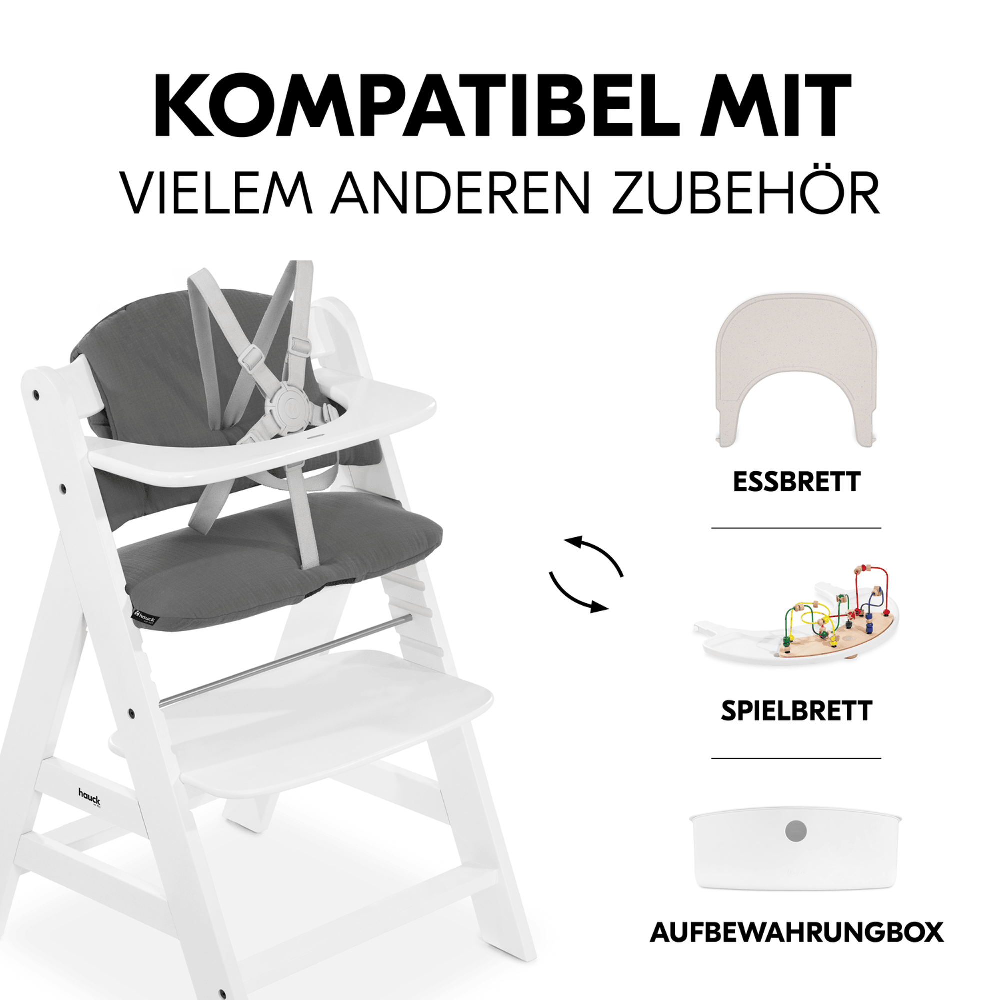 Hochstuhl Zubehör, hauck, Grau – Produktansicht