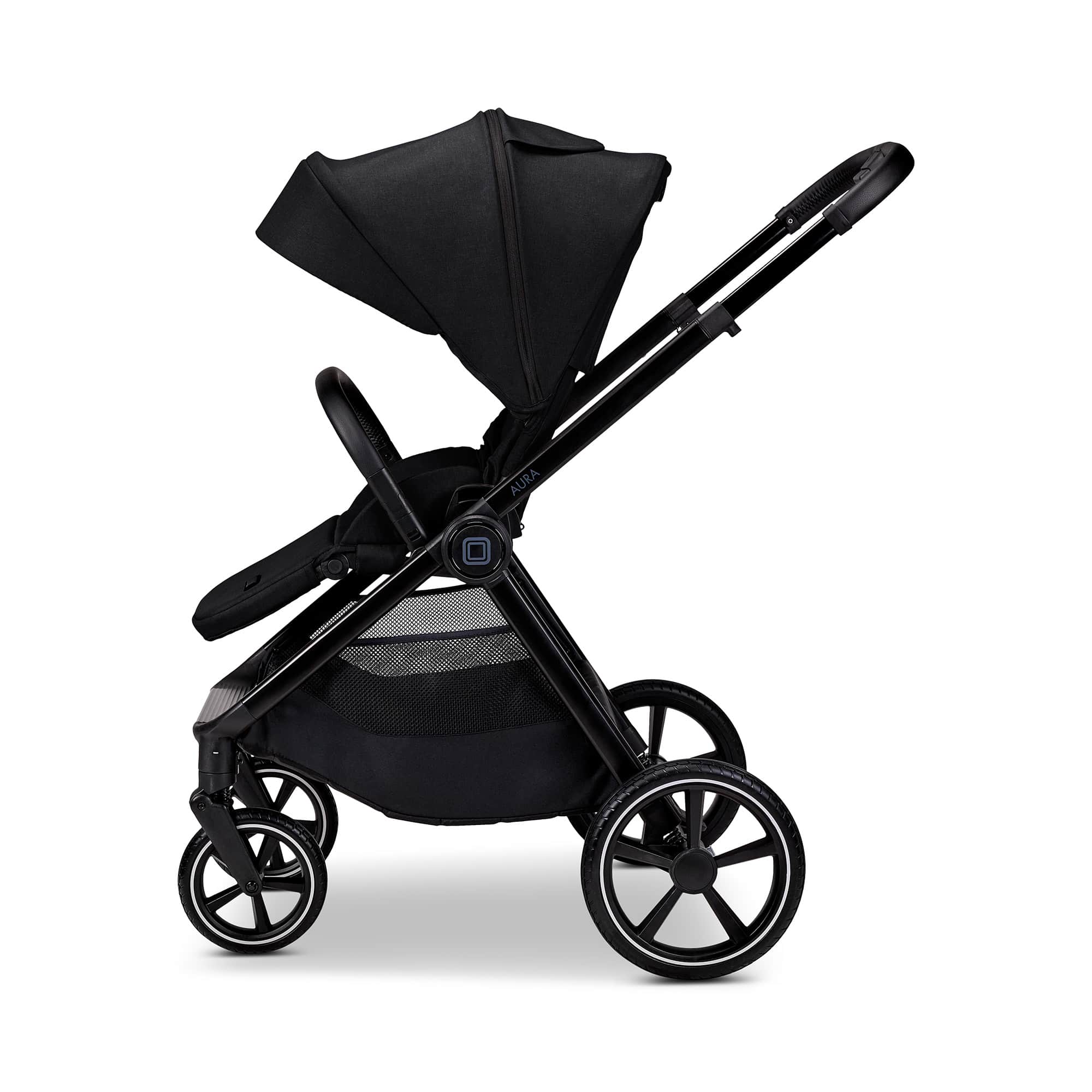 Kombi-Kinderwagen, MOON, Schwarz – Produktansicht