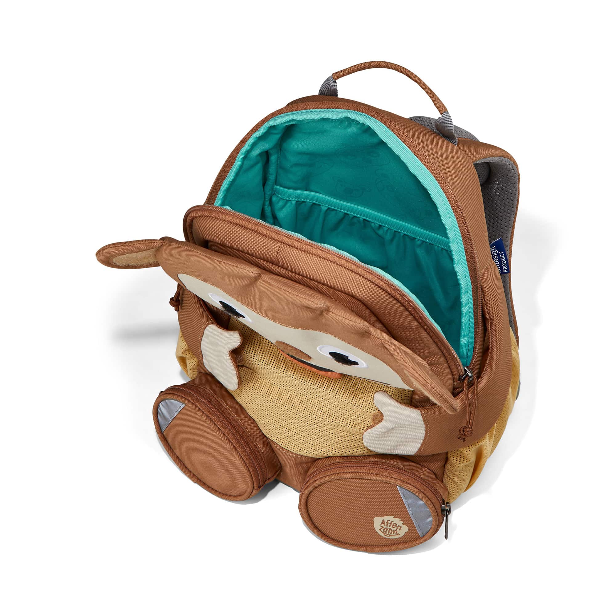 Kinderrucksäcke, Affenzahn, Braun – Produktansicht