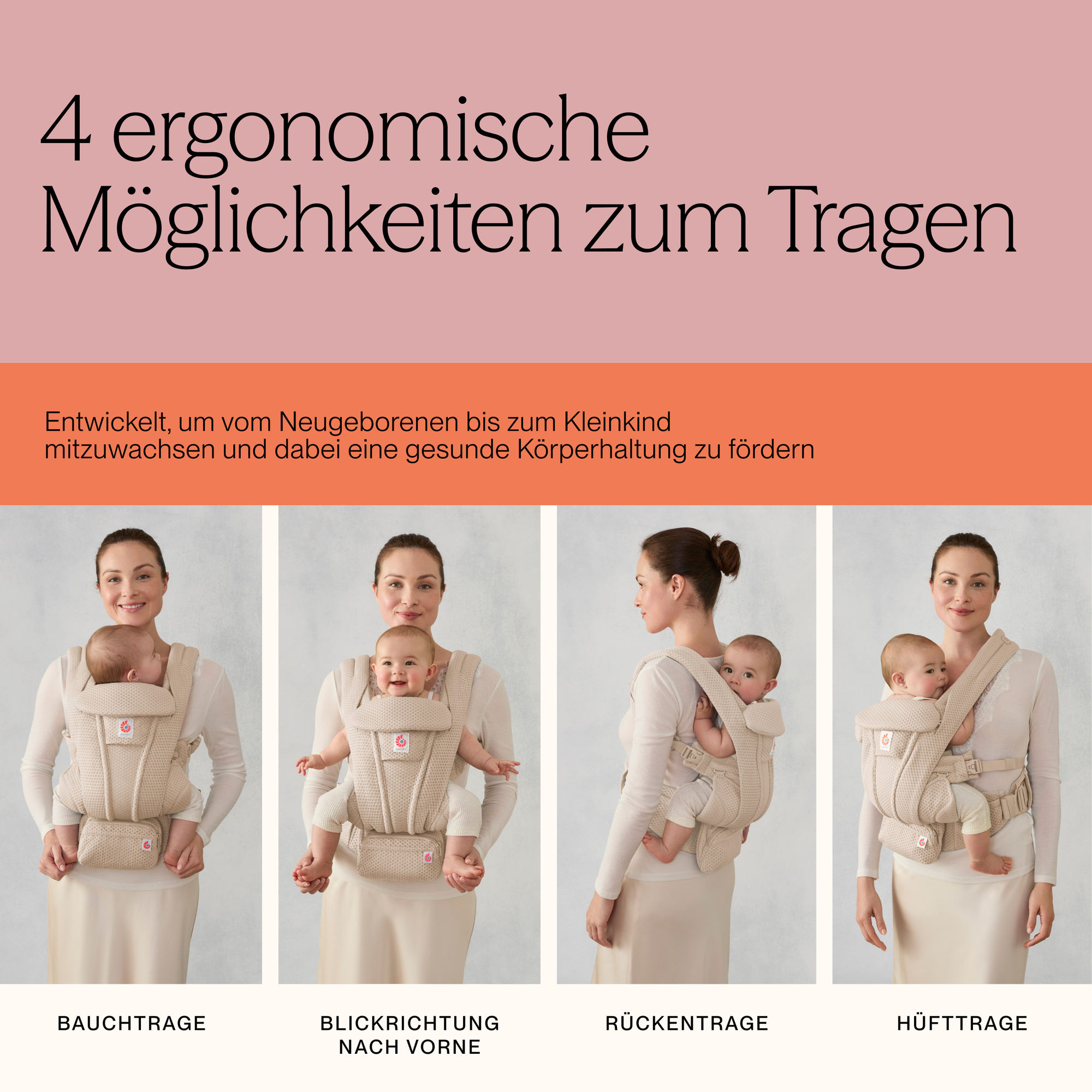 Fullbuckle Tragen, ERGObaby, Beige – Produktansicht