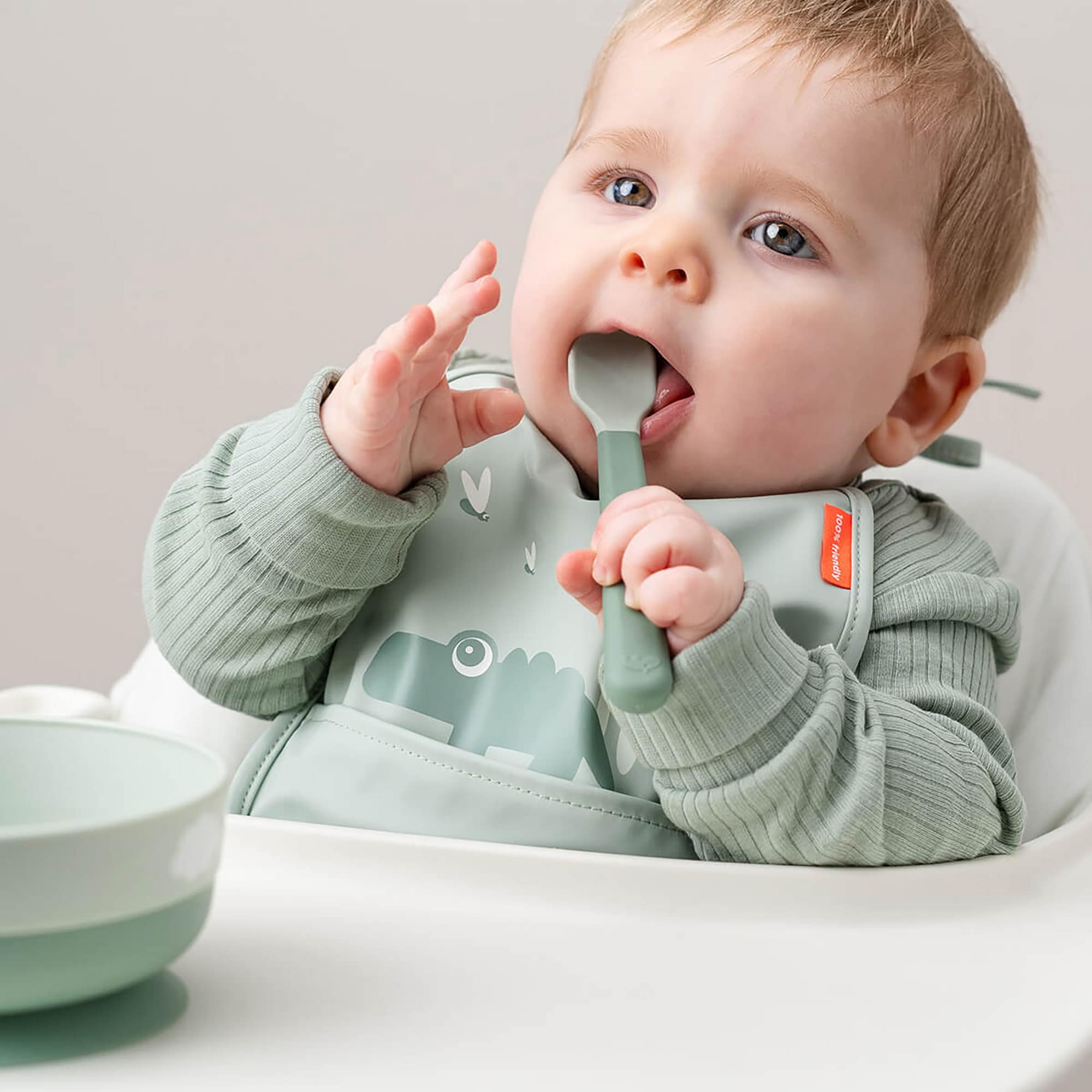 Babylöffel, done by deer, Blau – Besonderheit: praktischer 3er-Pack