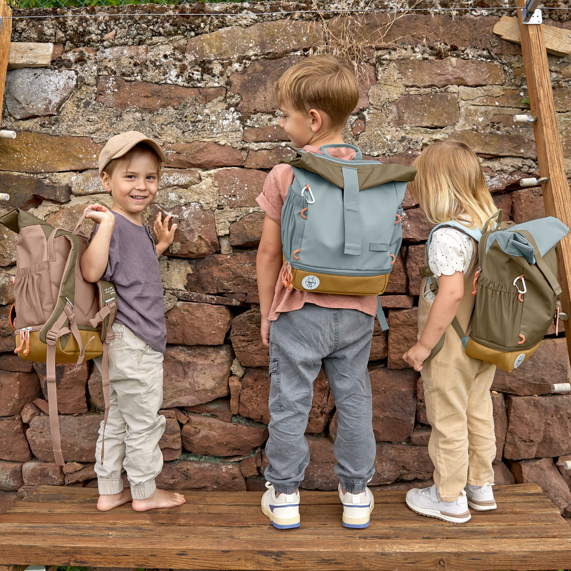 Kinderrucksäcke, LÄSSIG, Grün – Produktansicht