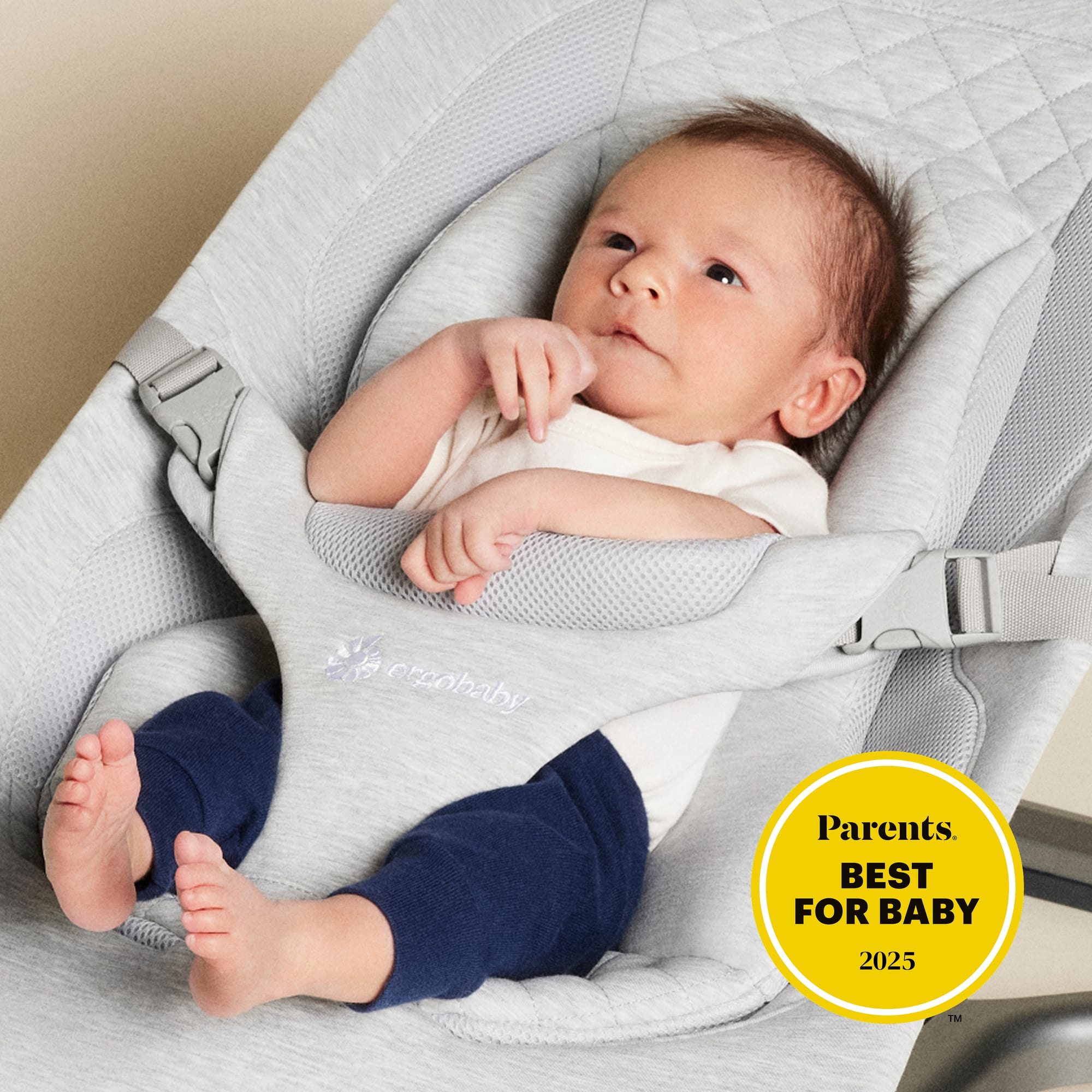 Wippen, ERGObaby, Grau – Besonderheit: Branchenführende ergonomische Unterstützung von Kopf bis Hüfte
