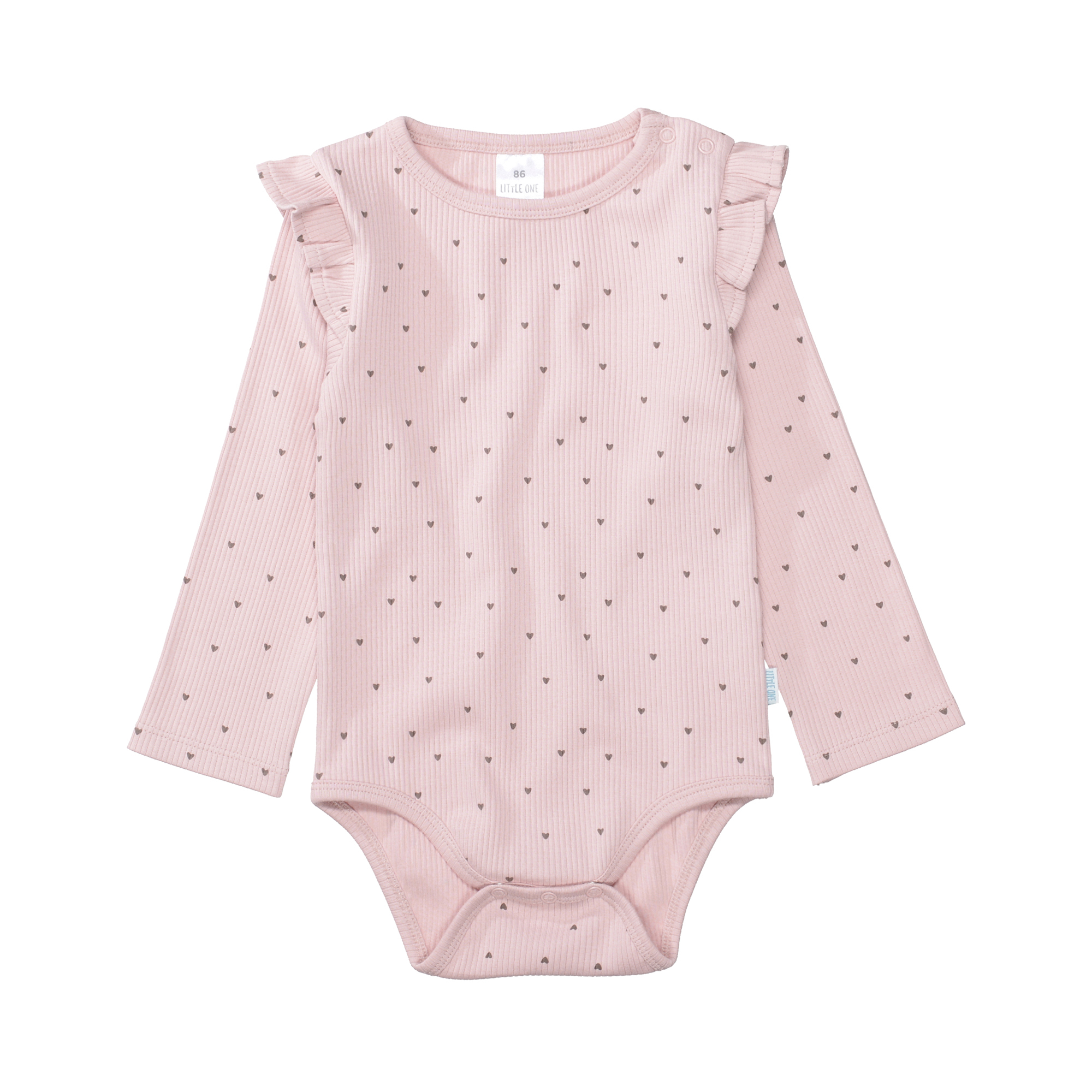Langarmbodys, LITTLE ONE, Pink – Besonderheit: aus 95% Baumwolle