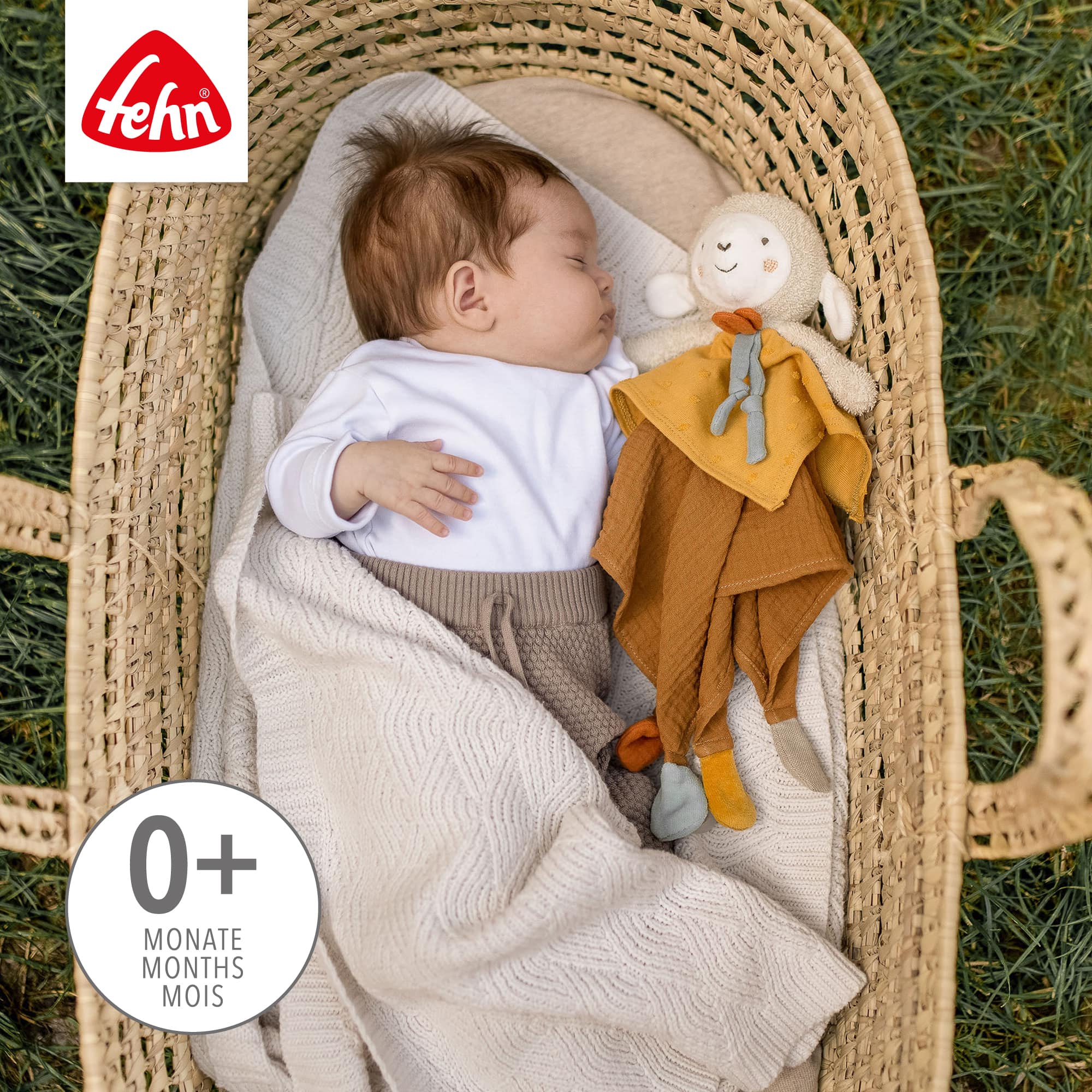 Schmusetücher, fehn, Gelb – Produktansicht