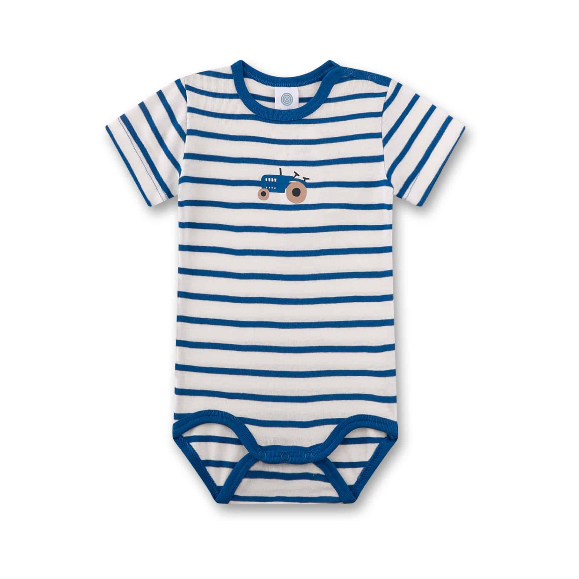 Kurzarmbodys, Sanetta, Blau – Produktansicht