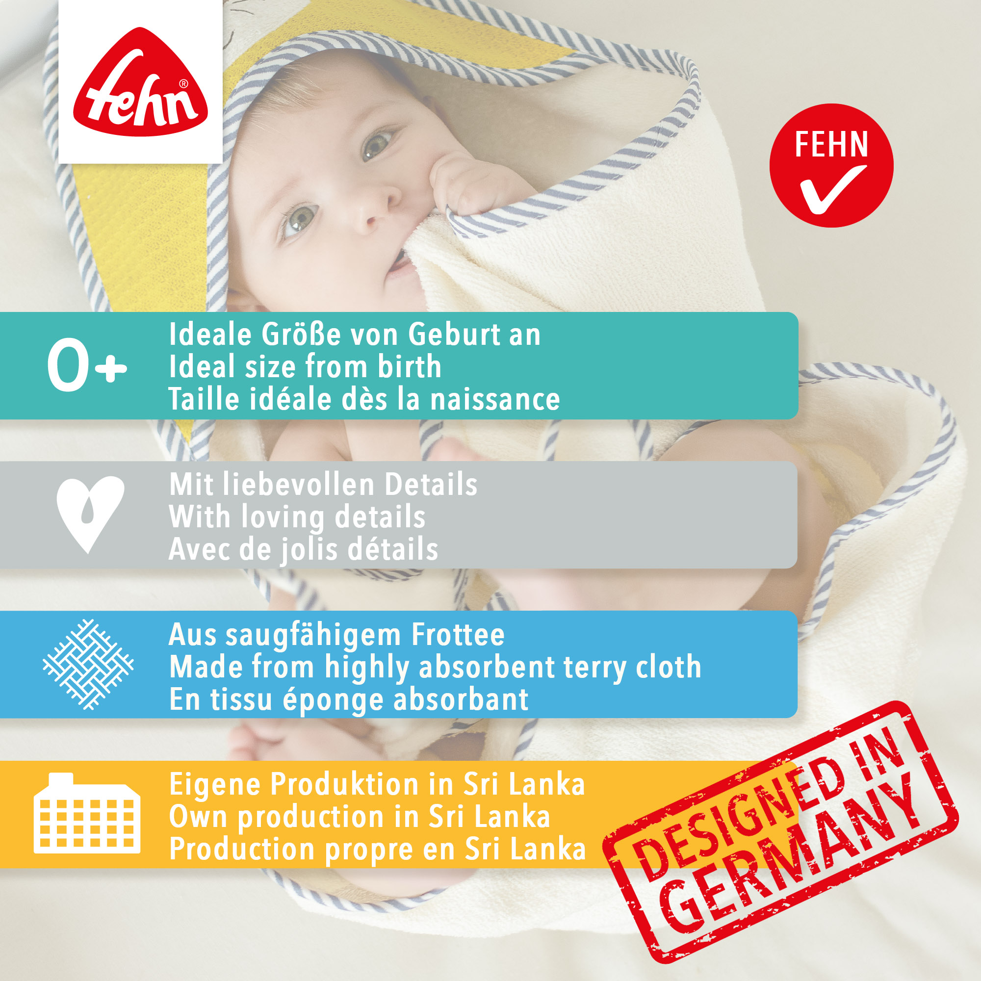 Waschlappen, fehn, Grau – Produktansicht