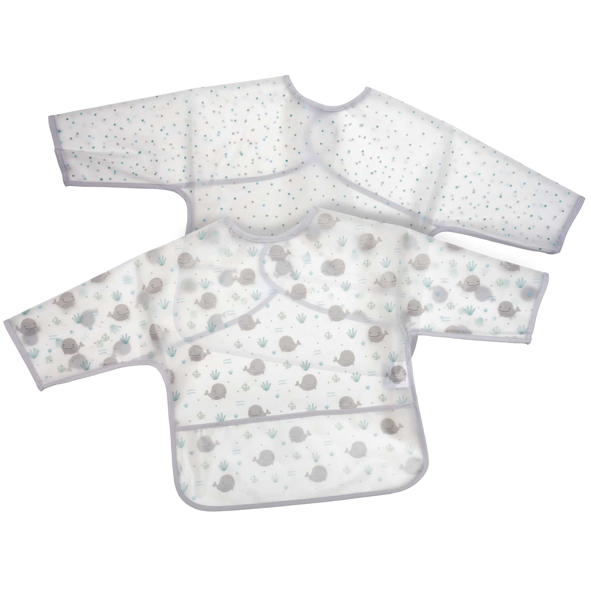 2er-Set Ärmellätzchen Wal LITTLE ONE Grau 2000587916600 1