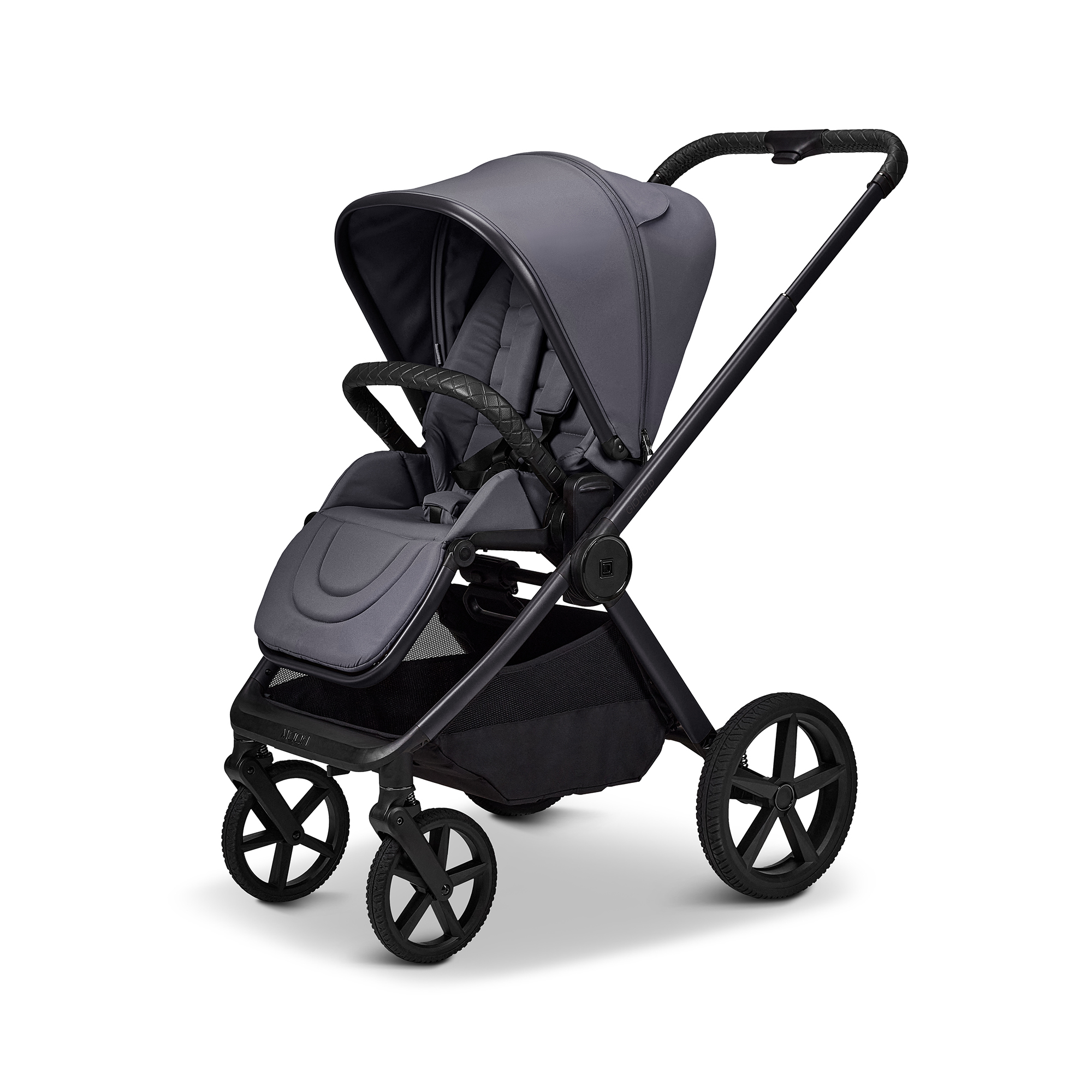 Kombi-Kinderwagen, MOON, Grau – Produktansicht
