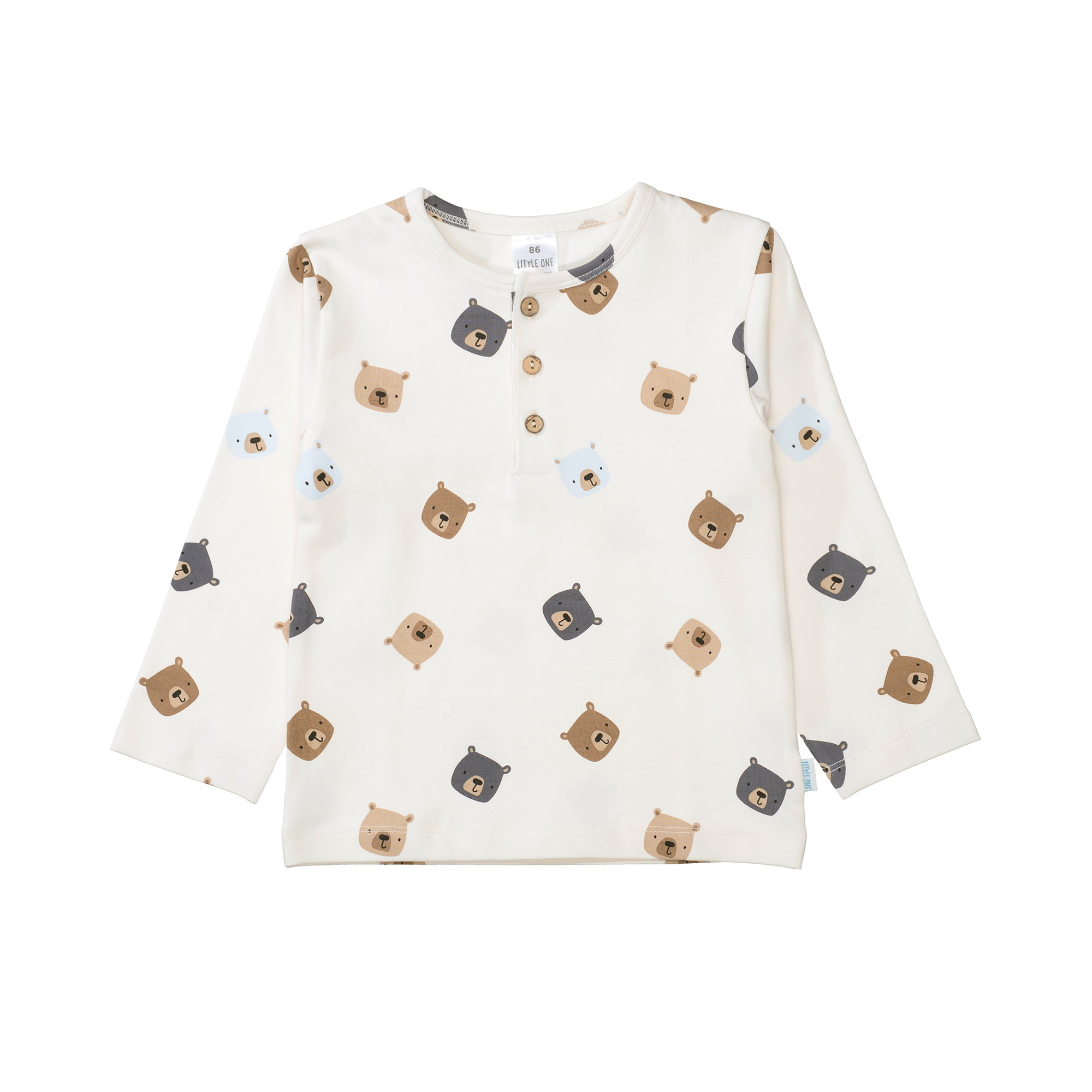 Langarmshirts, LITTLE ONE, Beige – Besonderheit: aus 95% Baumwolle