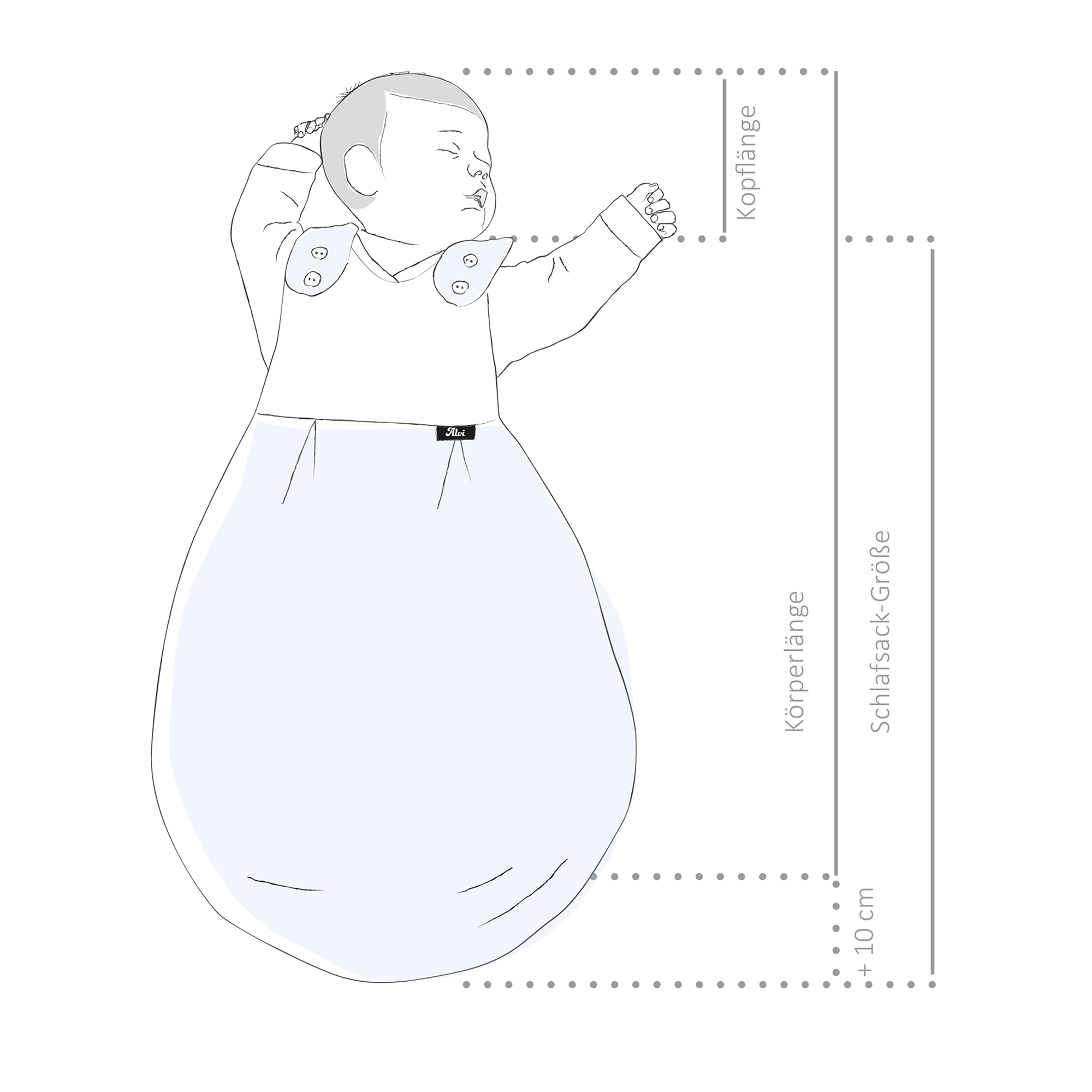 Ganzjahresschlafsäcke, Alvi, Beige – Produktansicht