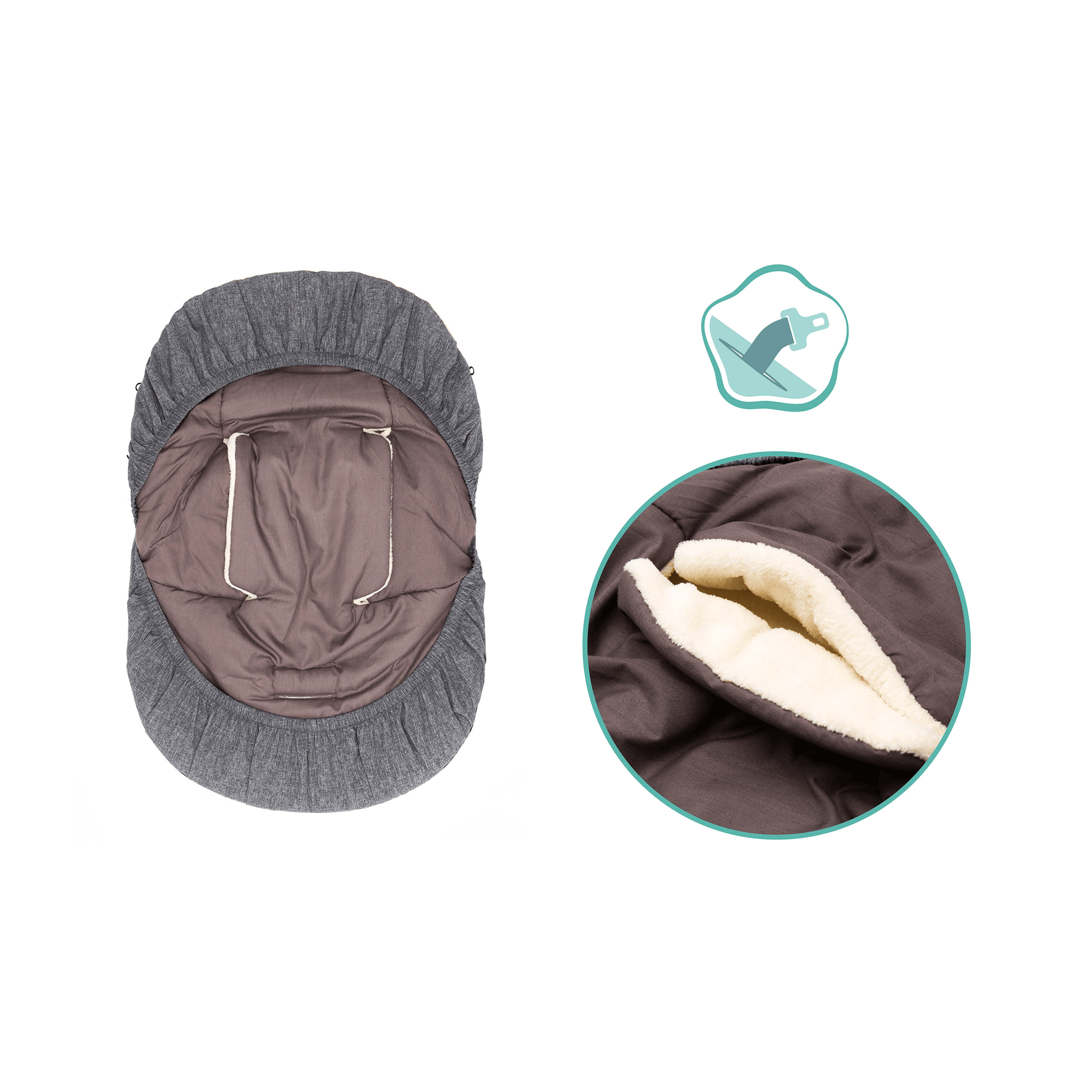 Fußsäcke, LITTLE ONE, Grau – Produktansicht