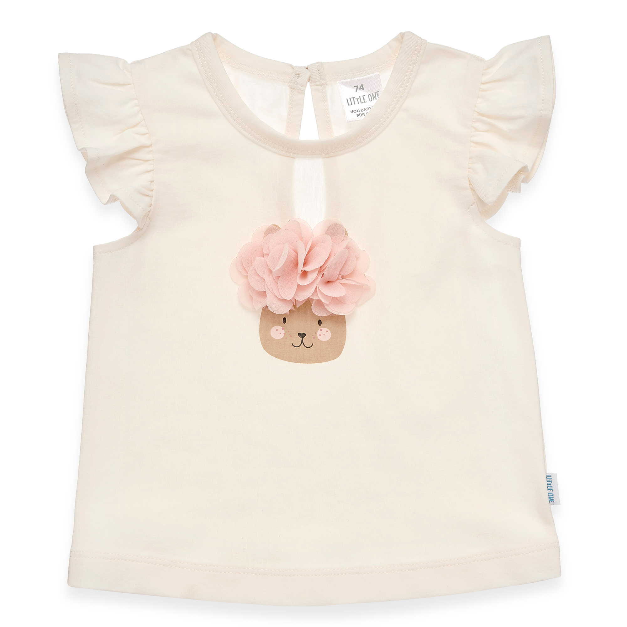 Kurzarmshirts, LITTLE ONE, Weiß – Besonderheit: aus 95% Baumwolle