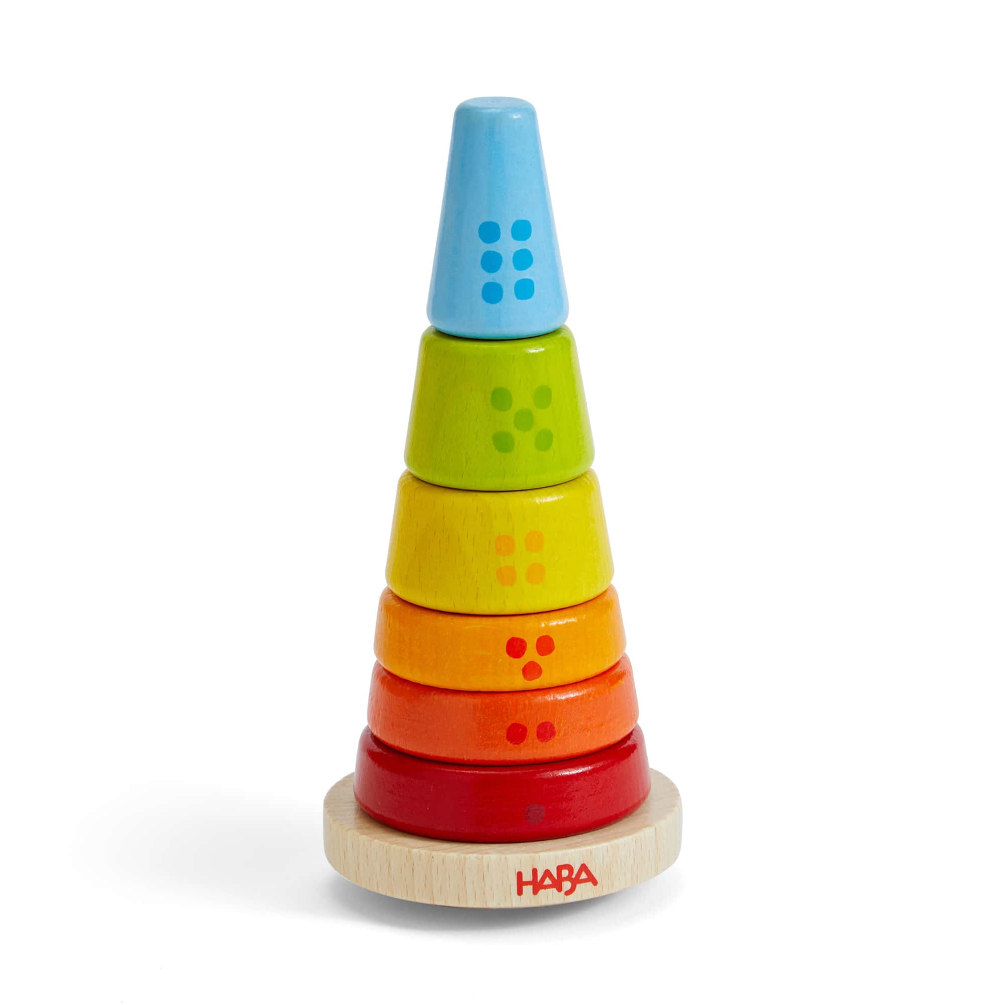 Steckspielzeug, HABA, Mehrfarbig – Besonderheit: mit 1 Steckstab und 6 bunten Steckteilen