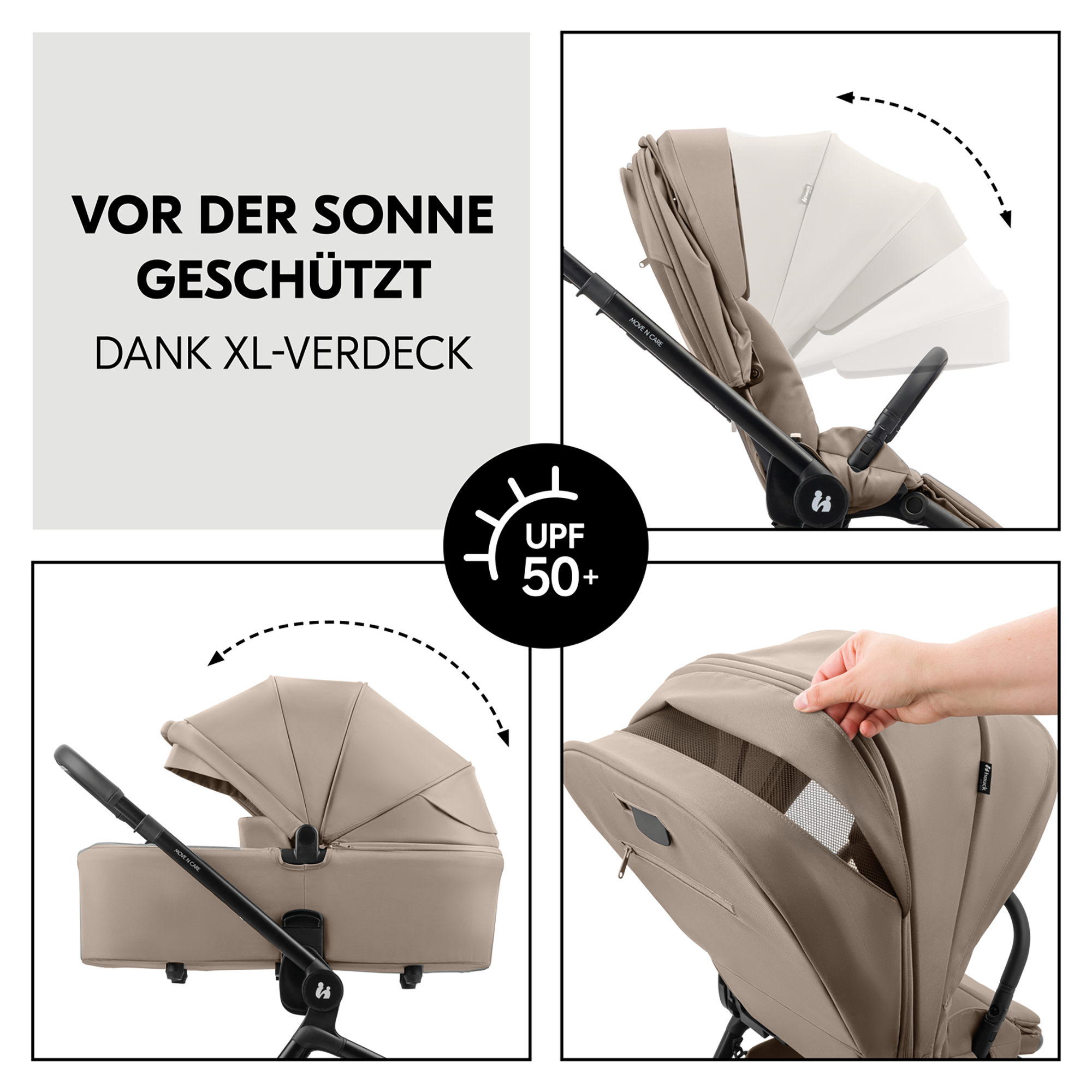 Kombi-Kinderwagen, hauck, Beige – Produktansicht