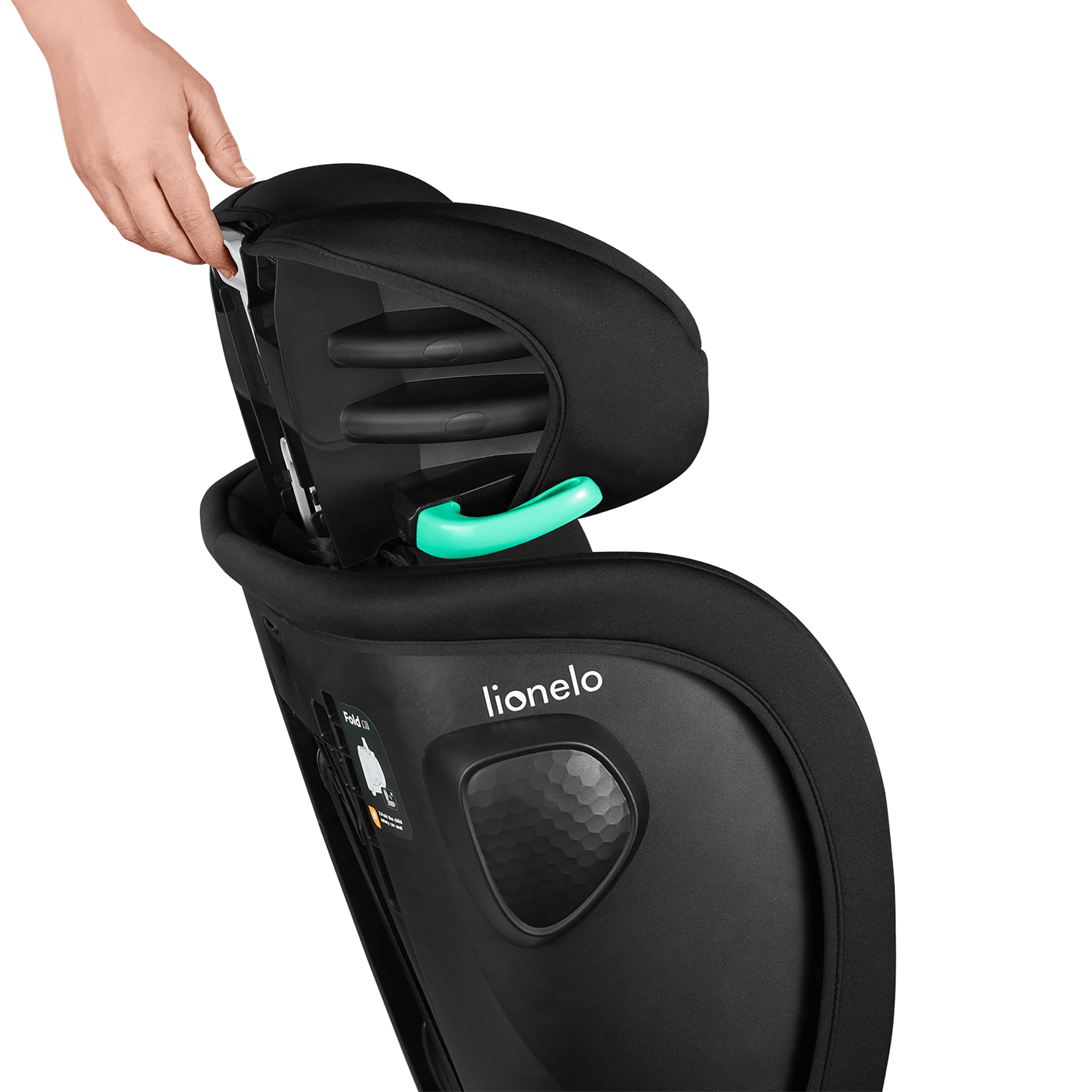 Kindersitze 9-36 kg, Gruppe 1/2/3, lionelo, Schwarz – Produktansicht