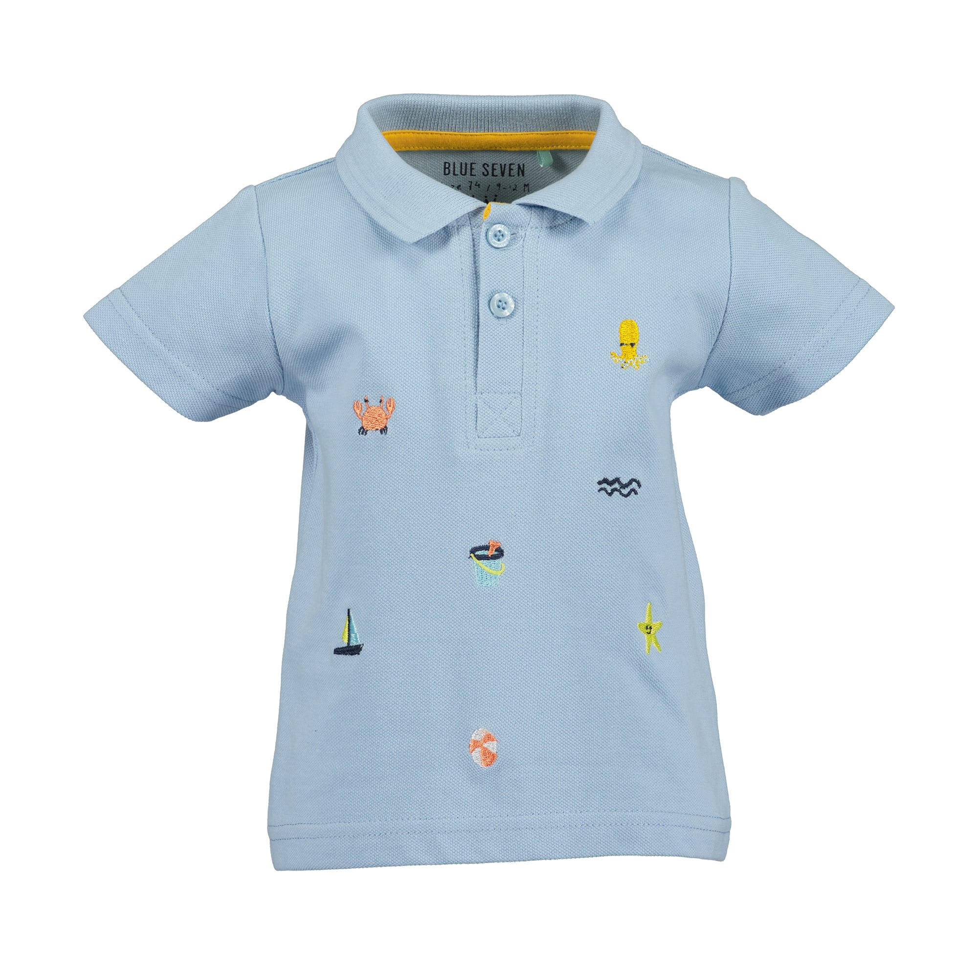 Kurzarmshirts, blue seven, Blau – Besonderheit: aus 100% Baumwolle