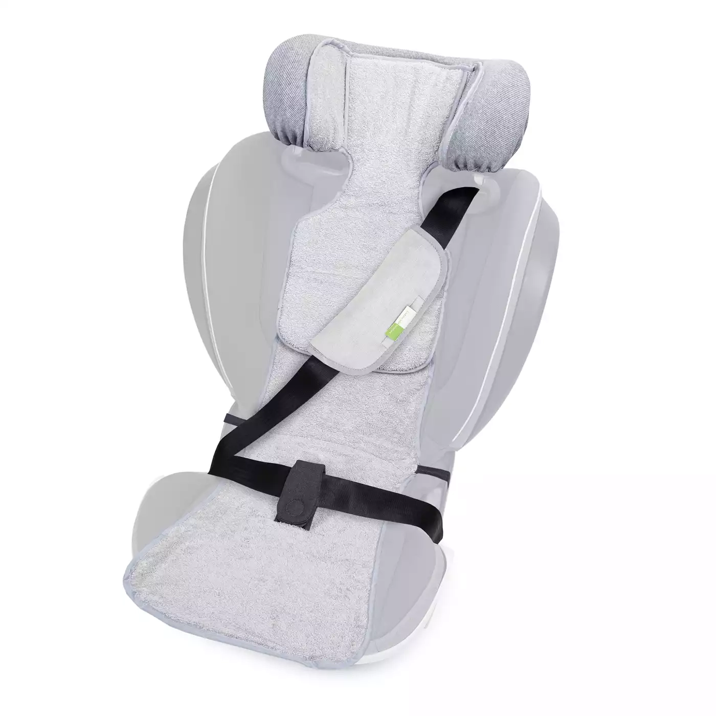 Gurtpolster für Kindersitze, Liebes vPriebes, Grau – Produktansicht