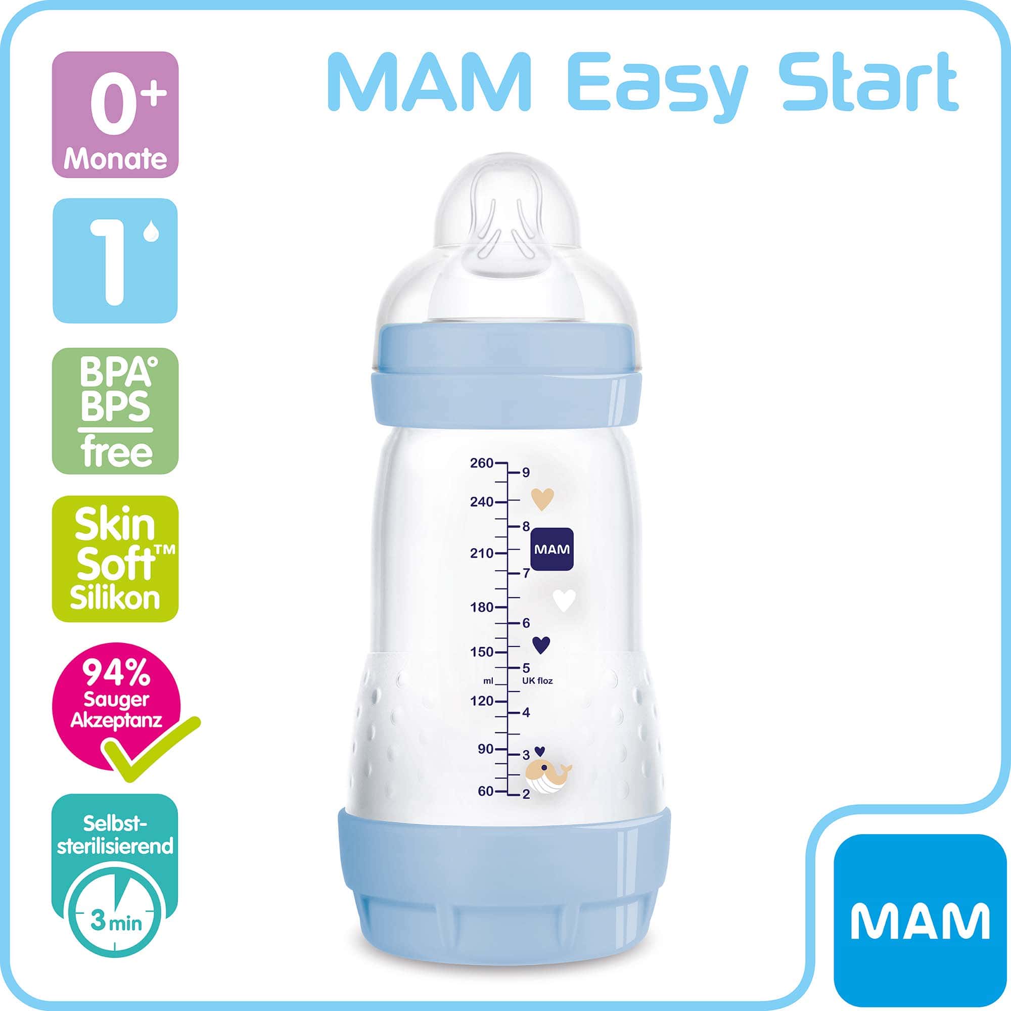 Babyfläschchen, MAM – Produktansicht