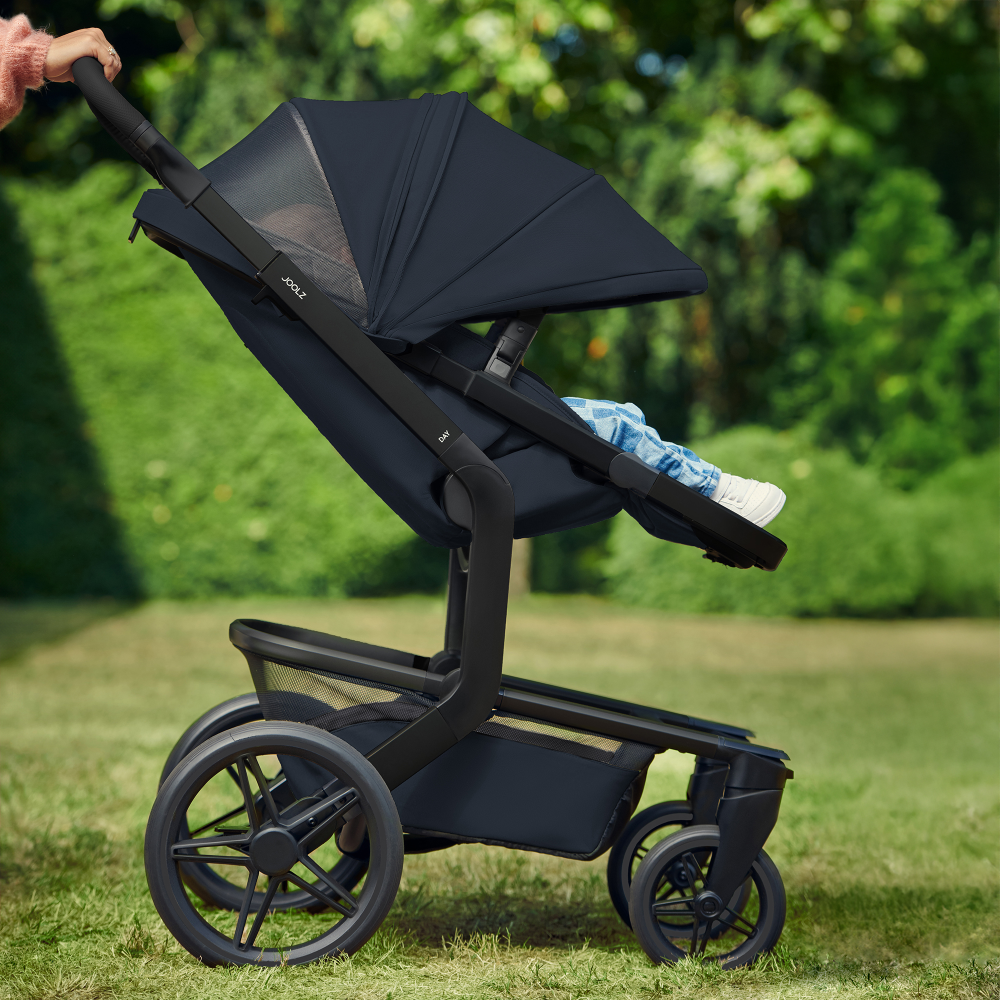 Kombi-Kinderwagen, JOOLZ, Blau – Besonderheit: Premium-Kombikinderwagen – nutzbar ab Geburt bis ca. 4 Jahre (max. 22 kg)