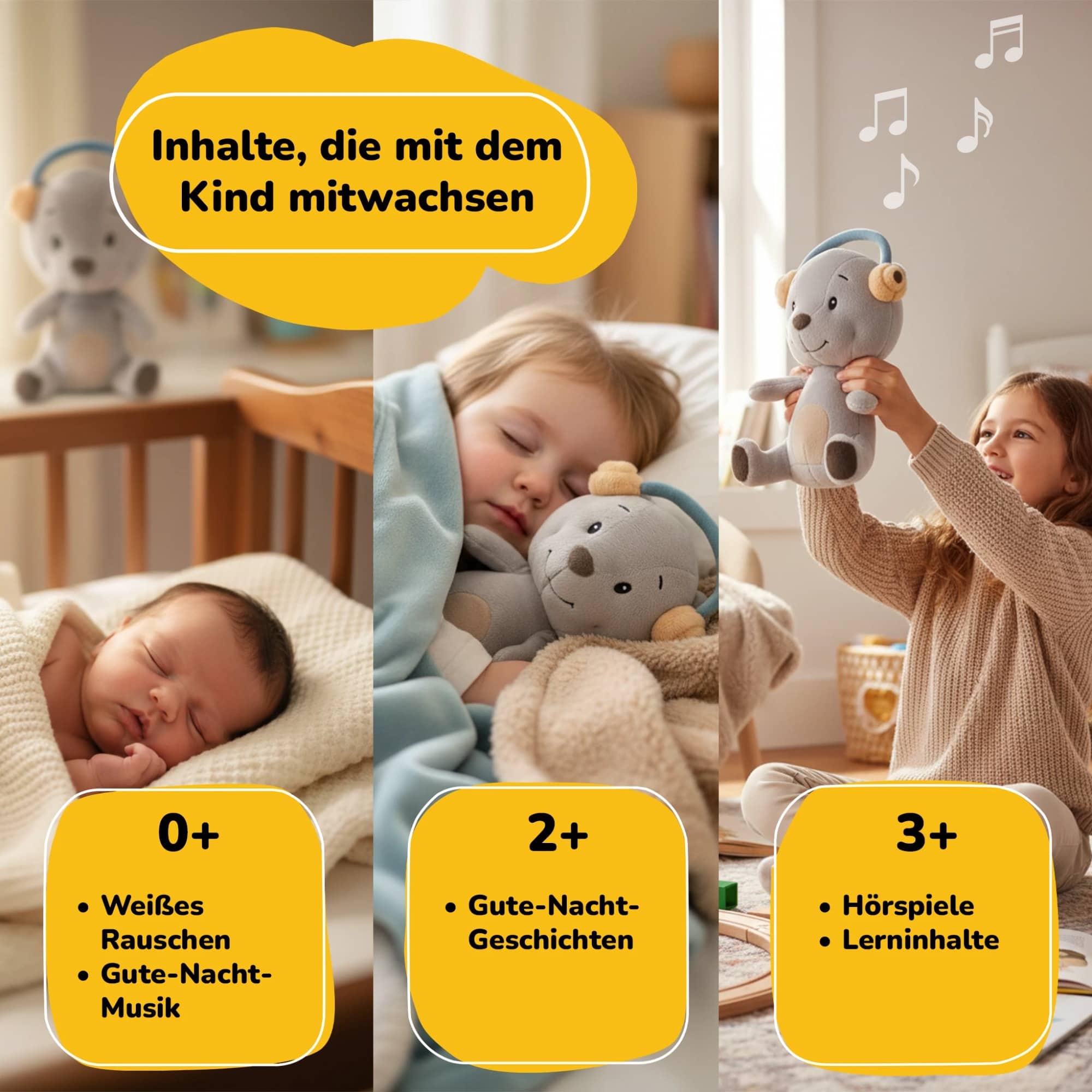 Spieluhren, Lenabo, Grau – Produktansicht