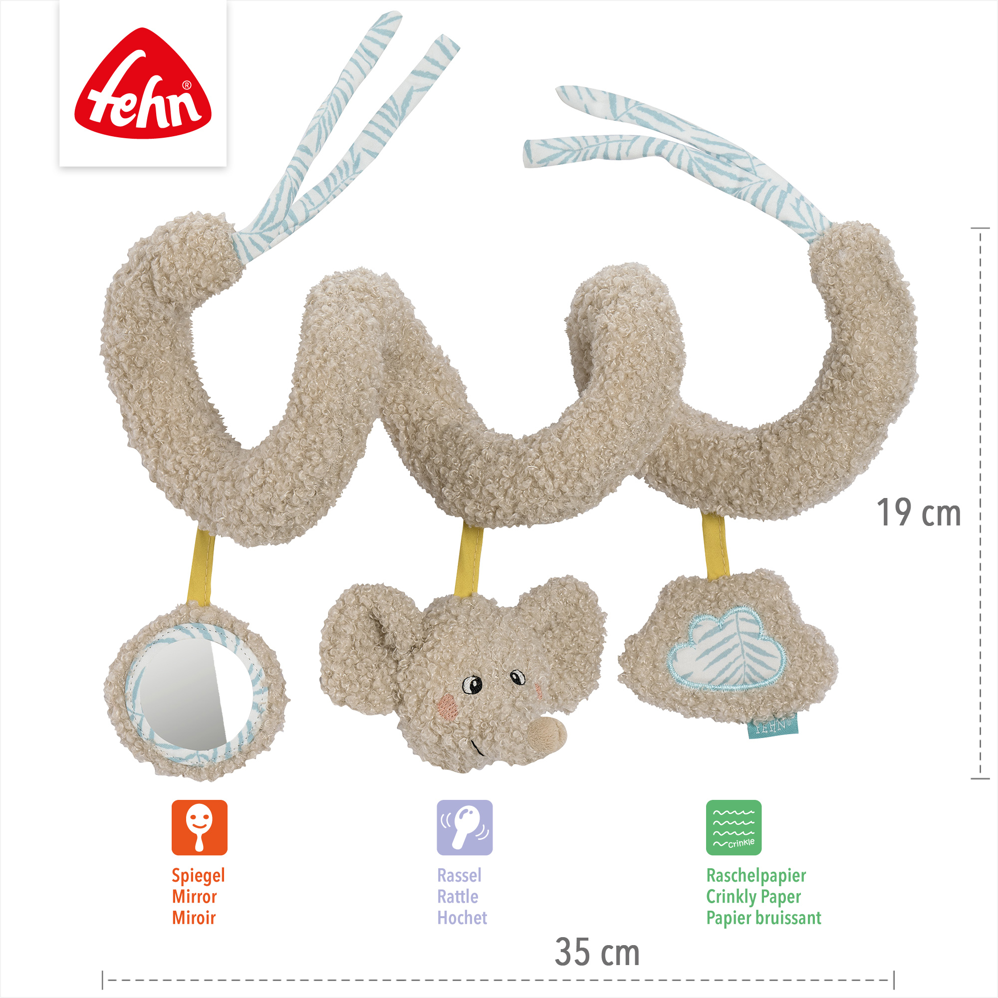 Kinderwagen Spielzeug, fehn, Grau – Produktansicht
