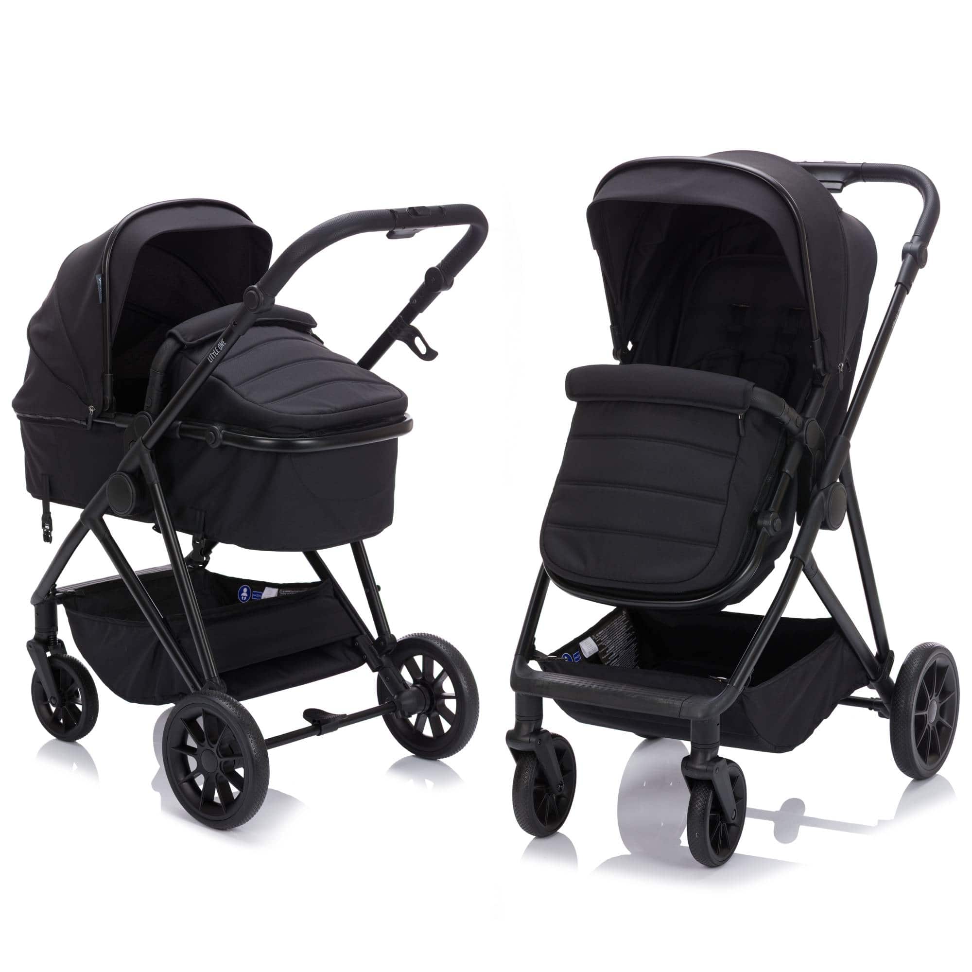 Kombi-Kinderwagen, LITTLE ONE, Schwarz – Produktansicht