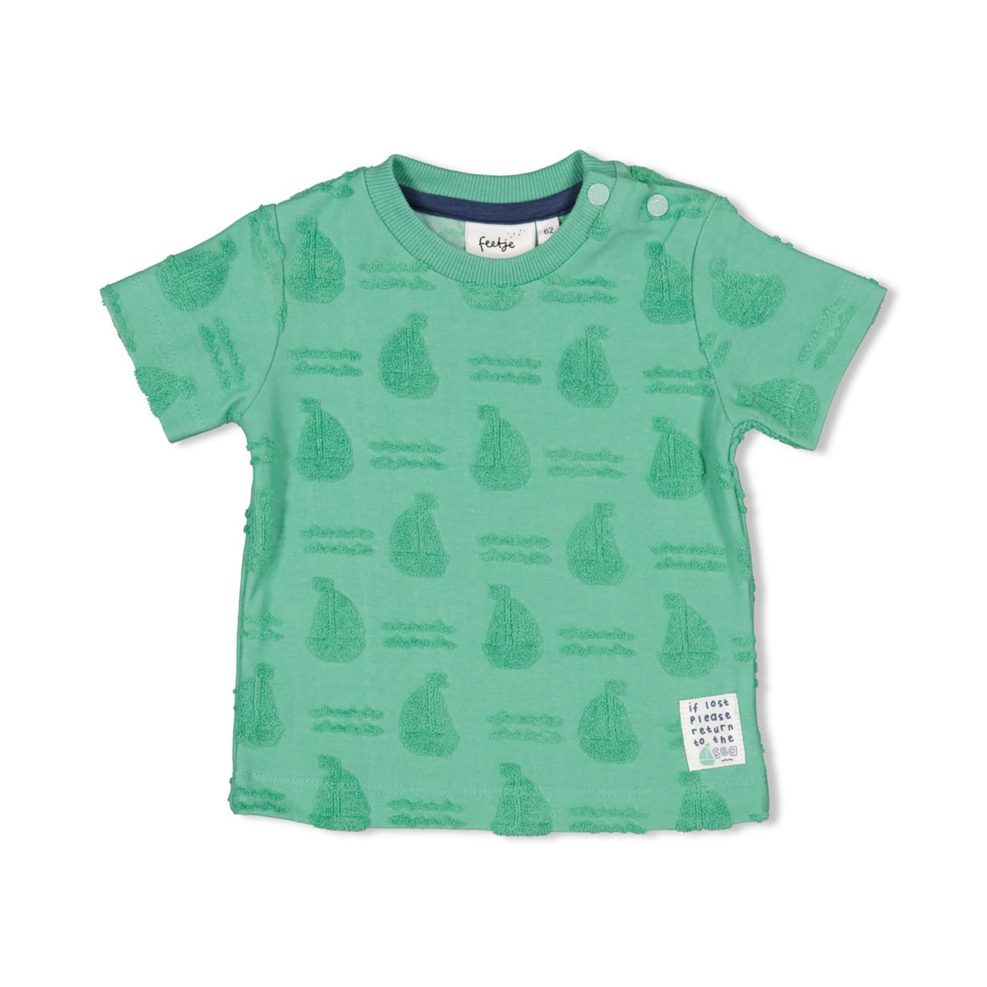 Kurzarmshirts, FEETJE, Grün – Besonderheit: aus 70% Baumwolle