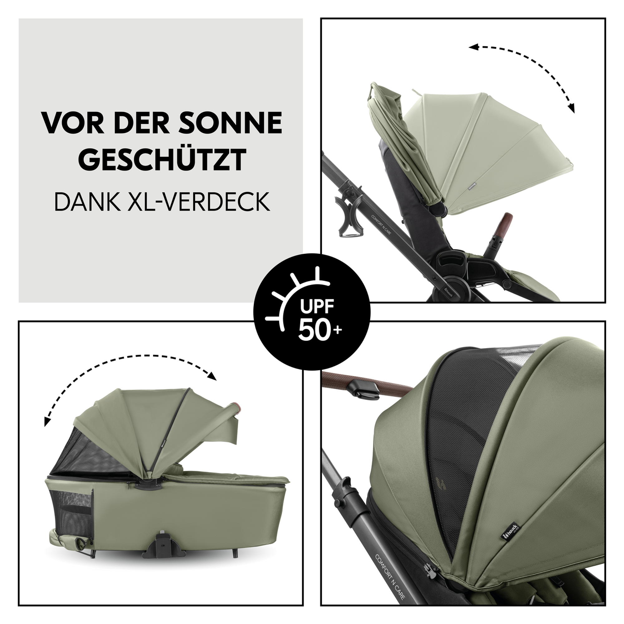 Kombi-Kinderwagen, hauck, Grün – Produktansicht