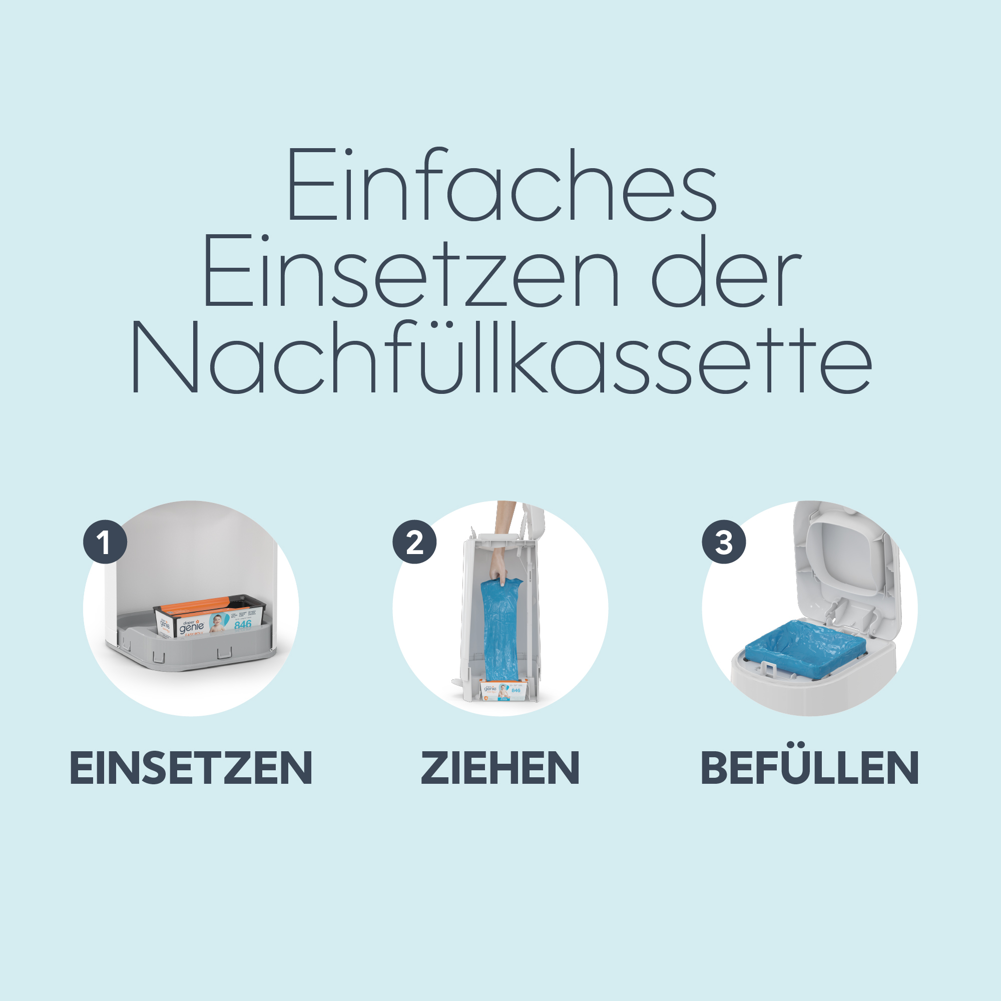 Windeleimer, Angelcare, Blau – Produktansicht