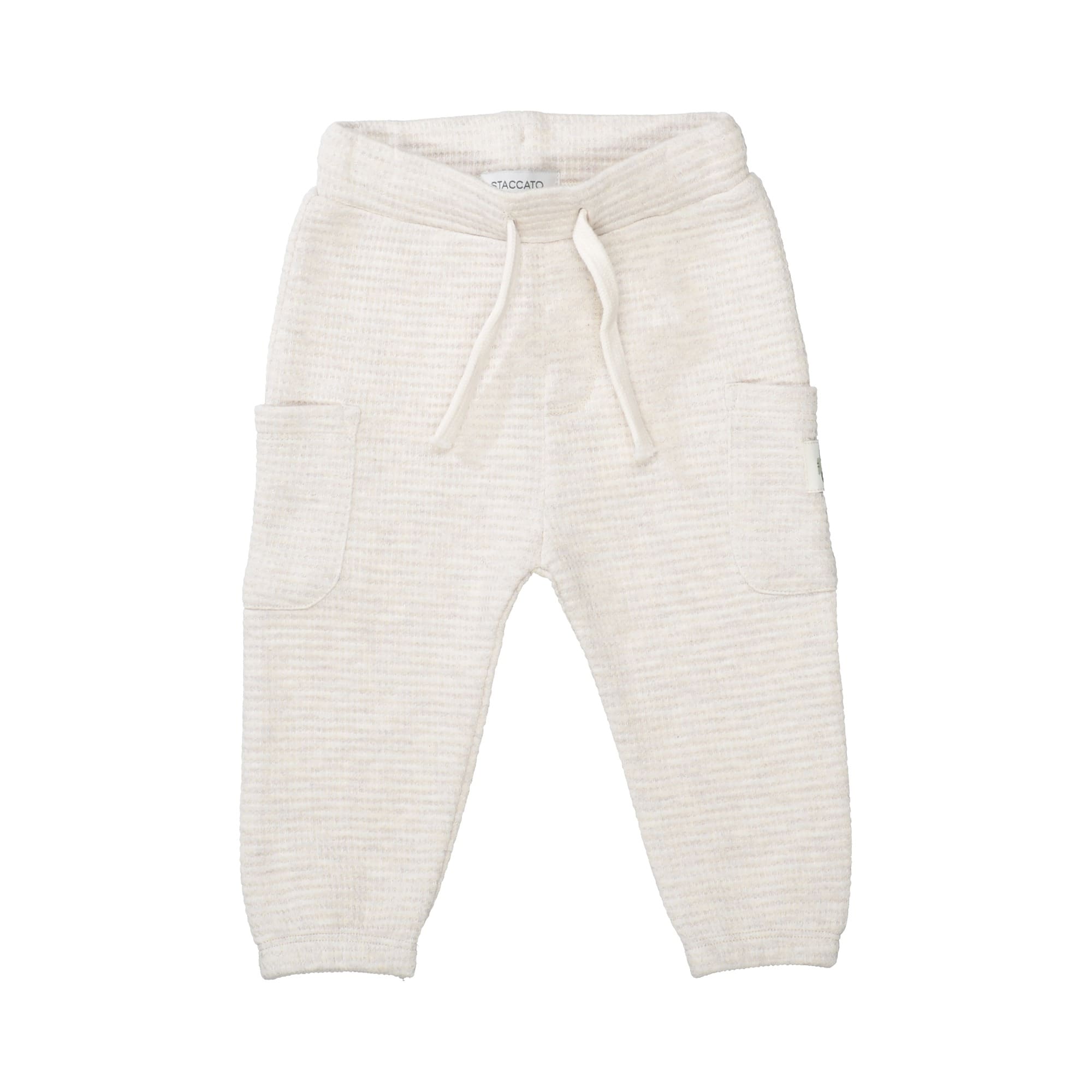 Jogginghosen, STACCATO, Beige – Besonderheit: aus 100% Baumwolle