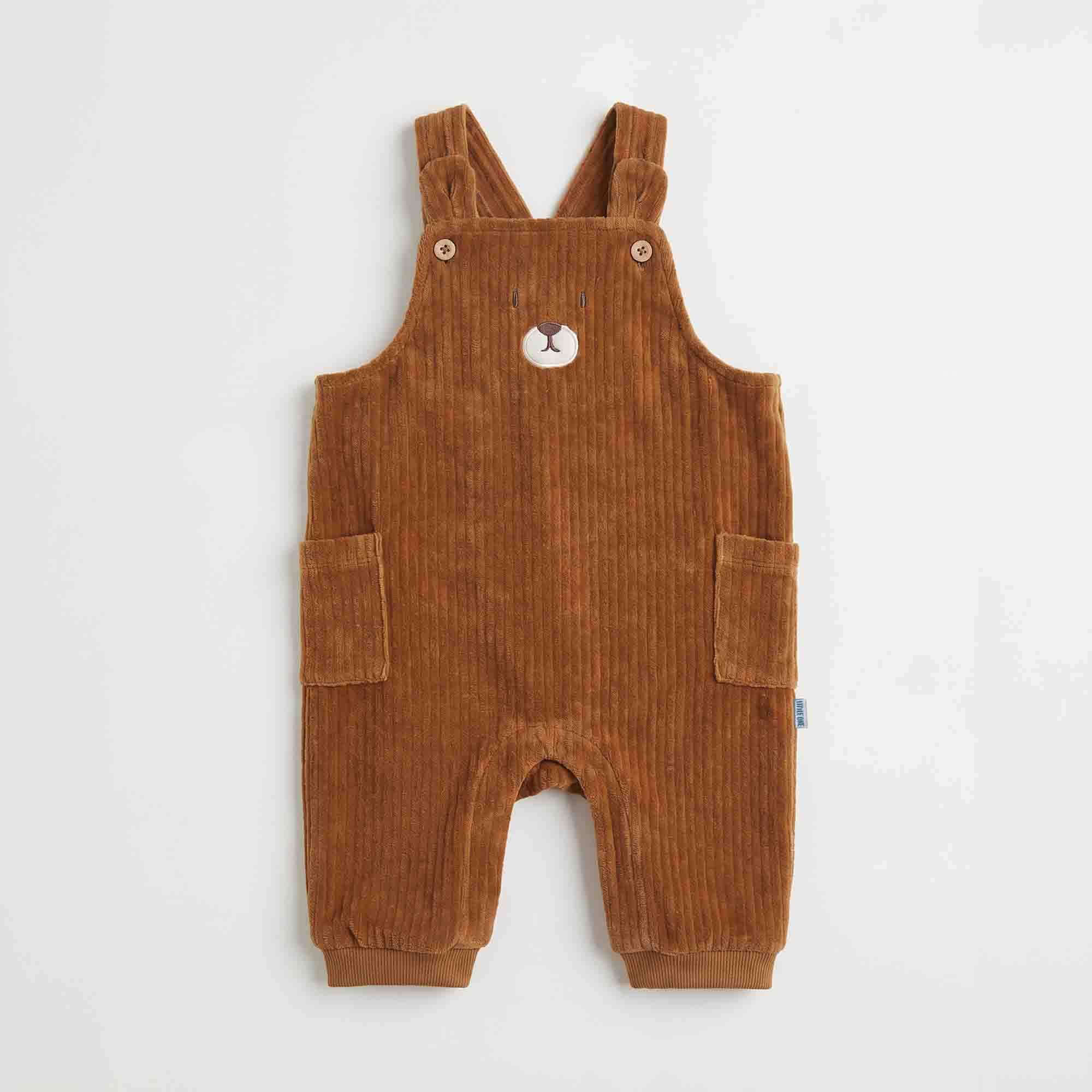 Latzhosen, LITTLE ONE, Braun – Produktansicht