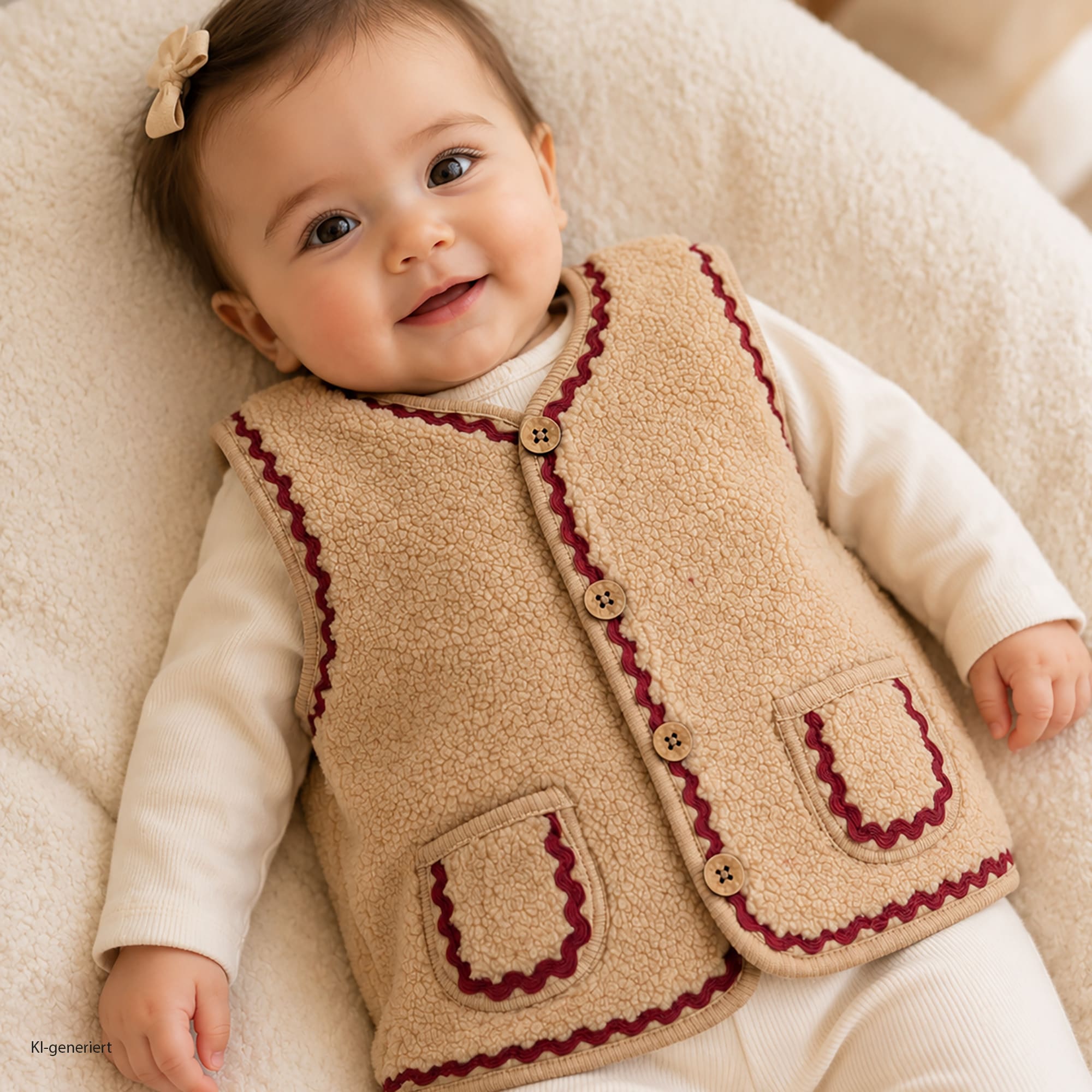 Westen, LITTLE, Beige – Besonderheit: aus 100% Polyester 