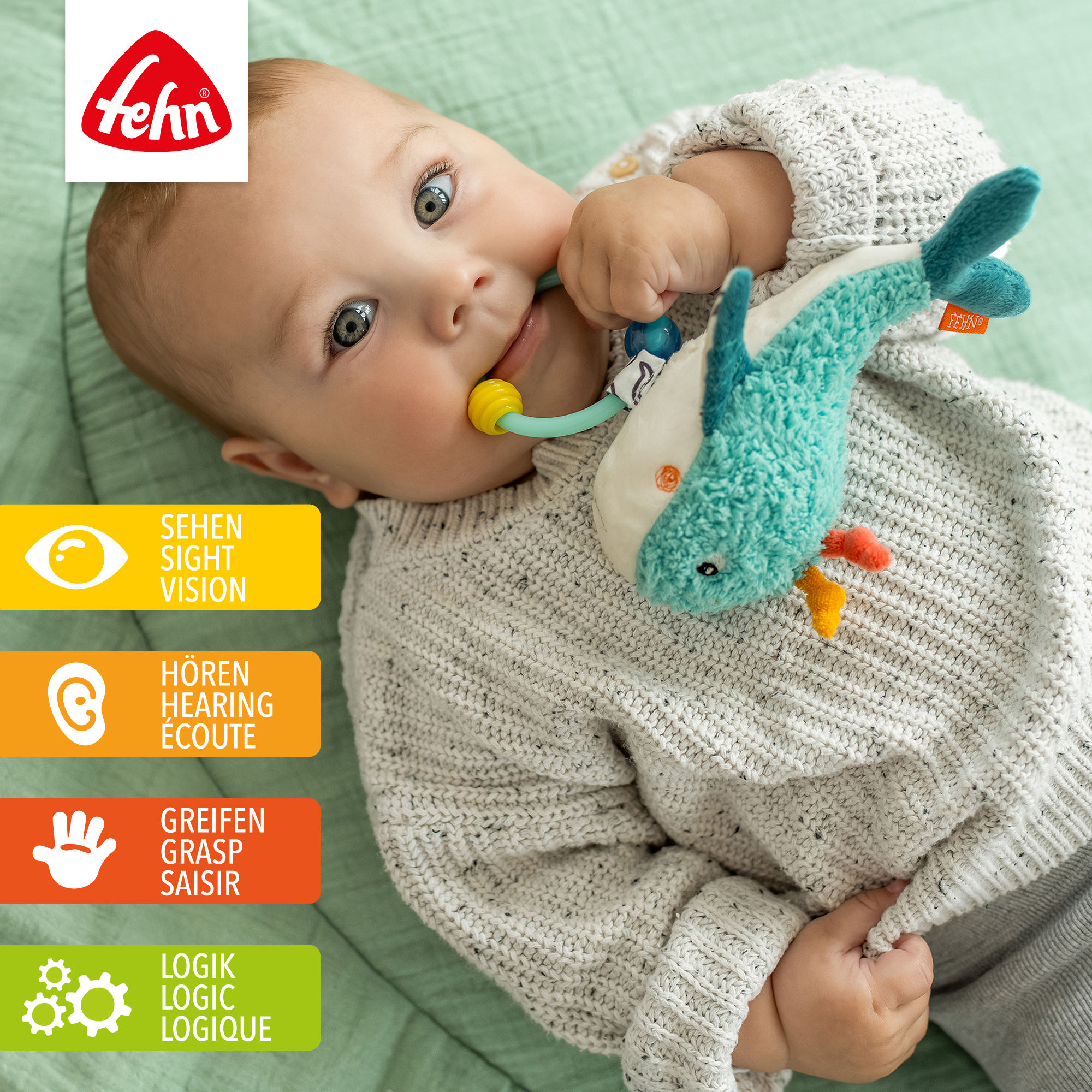 Rasseln & Greiflinge, fehn, Mehrfarbig – Produktansicht