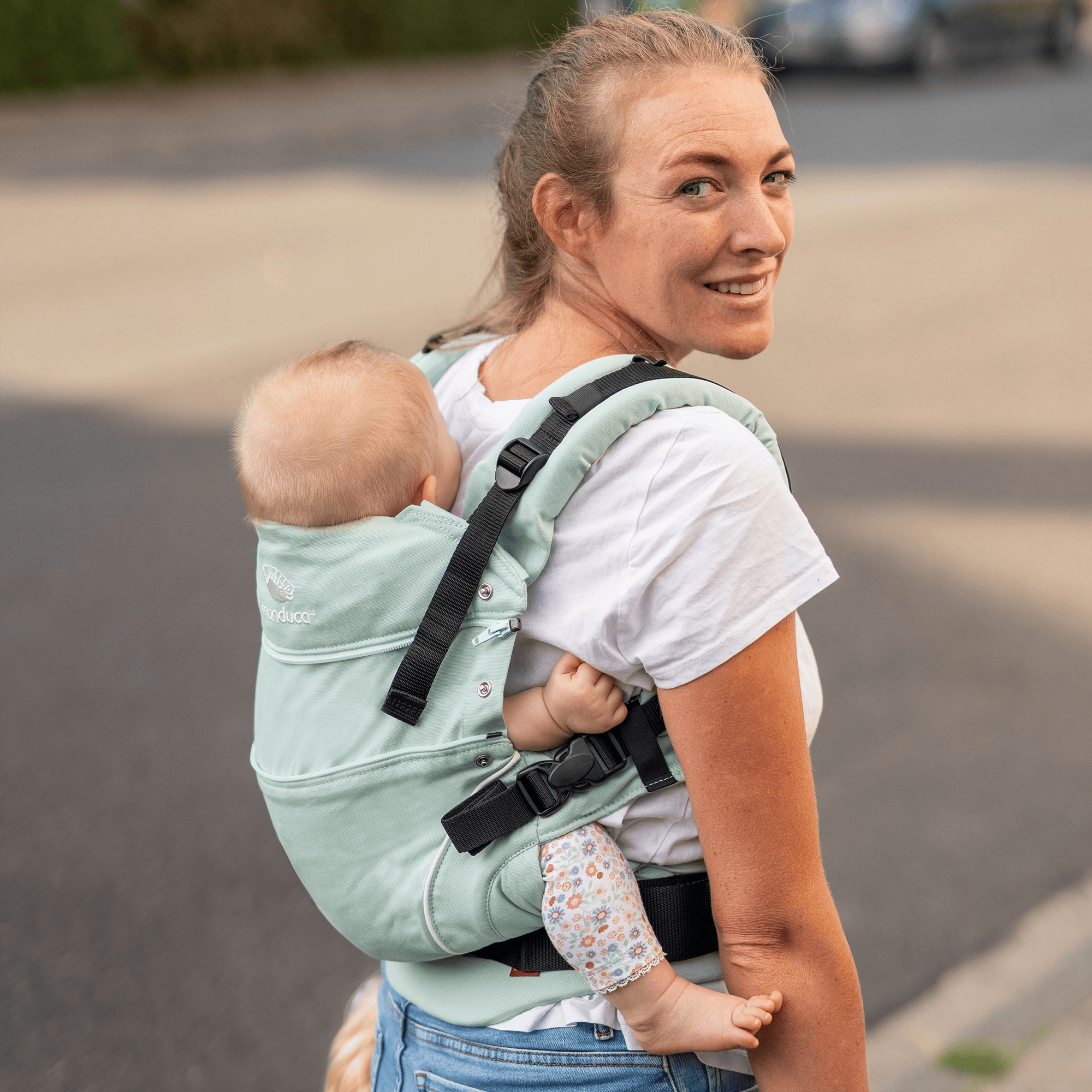 Babytragen, manduca, Grün – Produktansicht