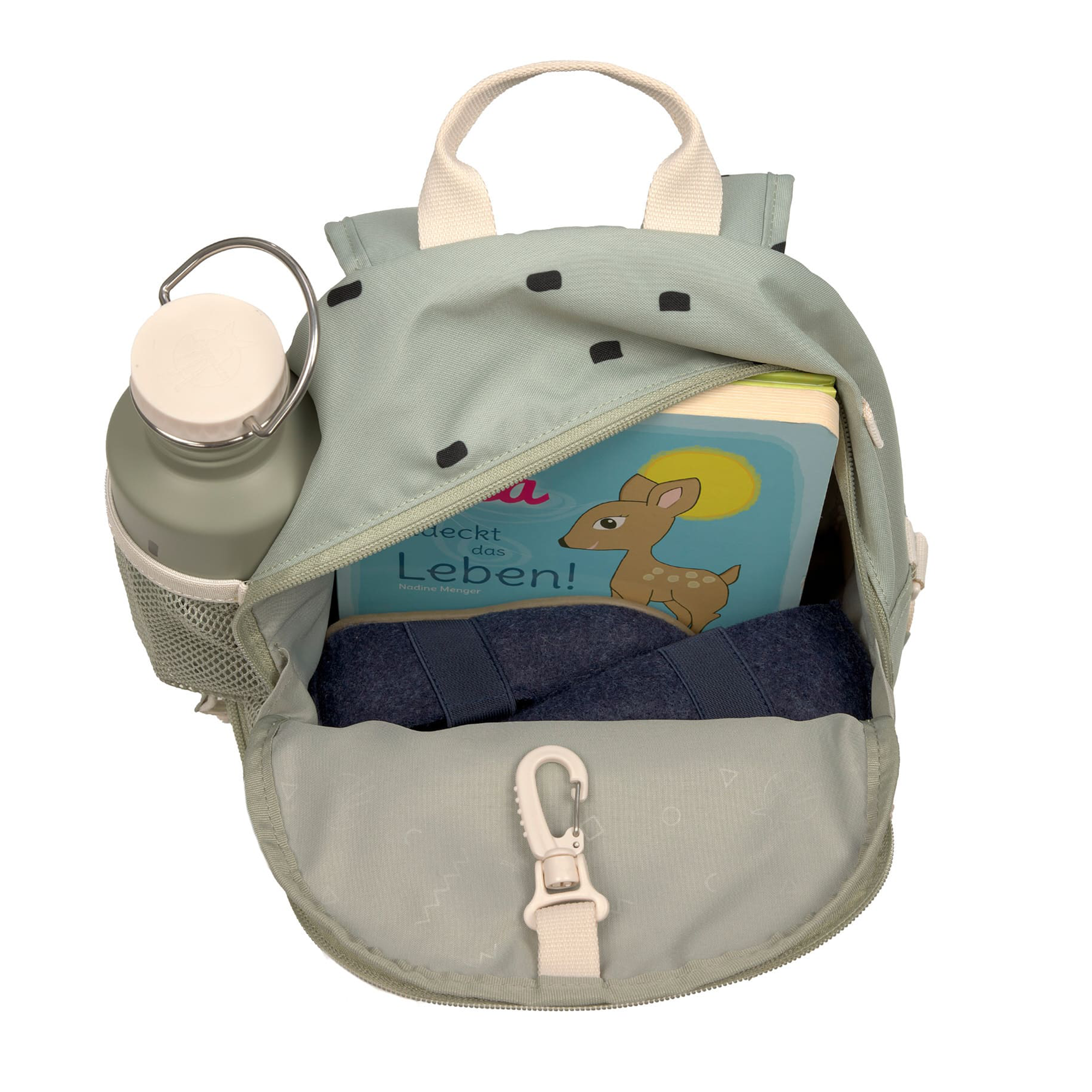 Kinderrucksäcke, LÄSSIG, Grün – Produktansicht