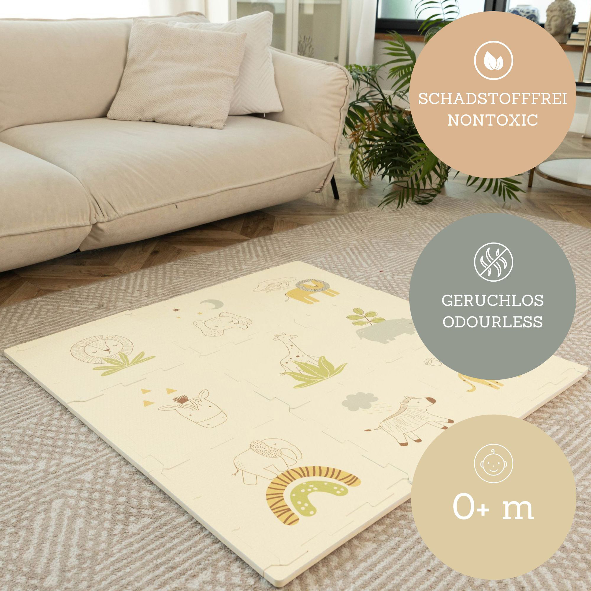 Puzzlematten, Hakuna matte, Beige – Produktansicht